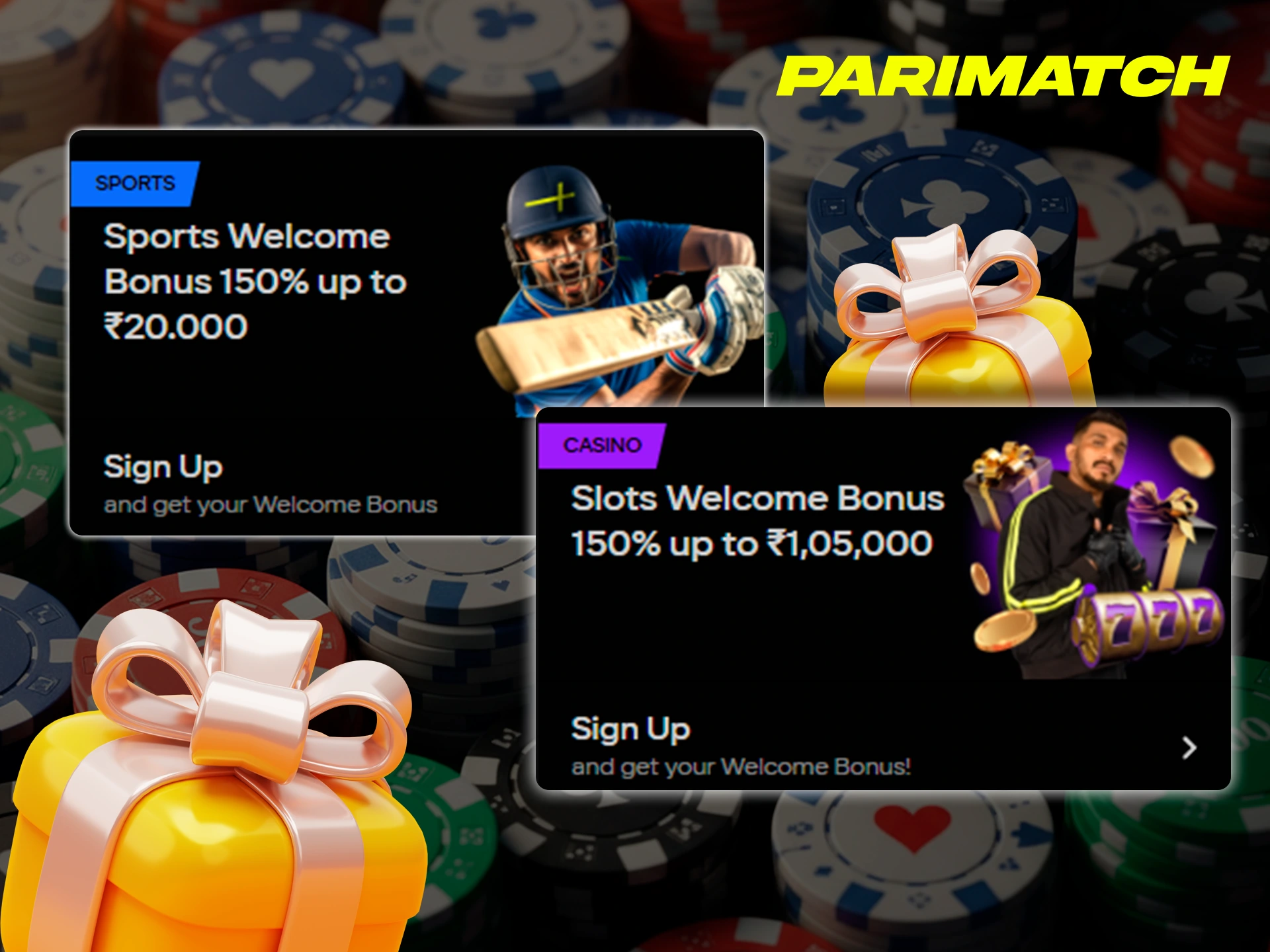 Receive a lucrative welcome bonus when you register with Parimatch.
