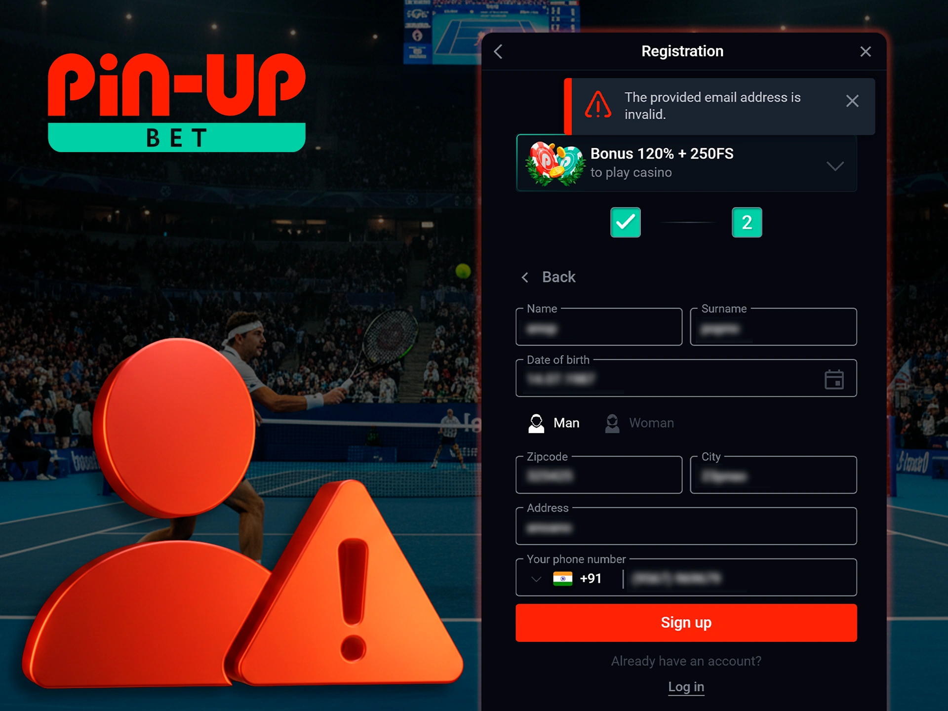Explore ways to solve problems that may arise when you sign up for a Pin Up account.
