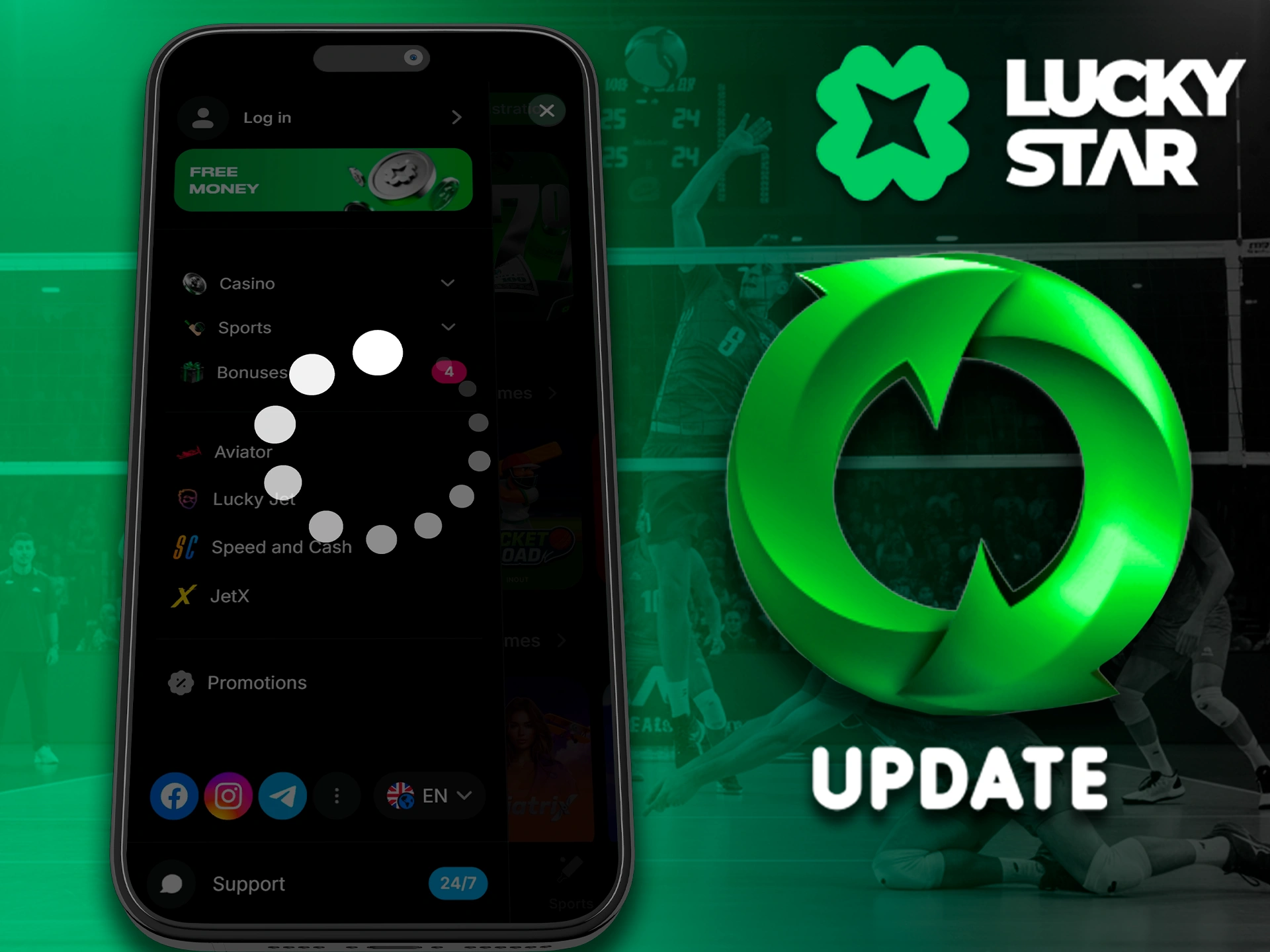 Updating your Lucky Star app to latest version.