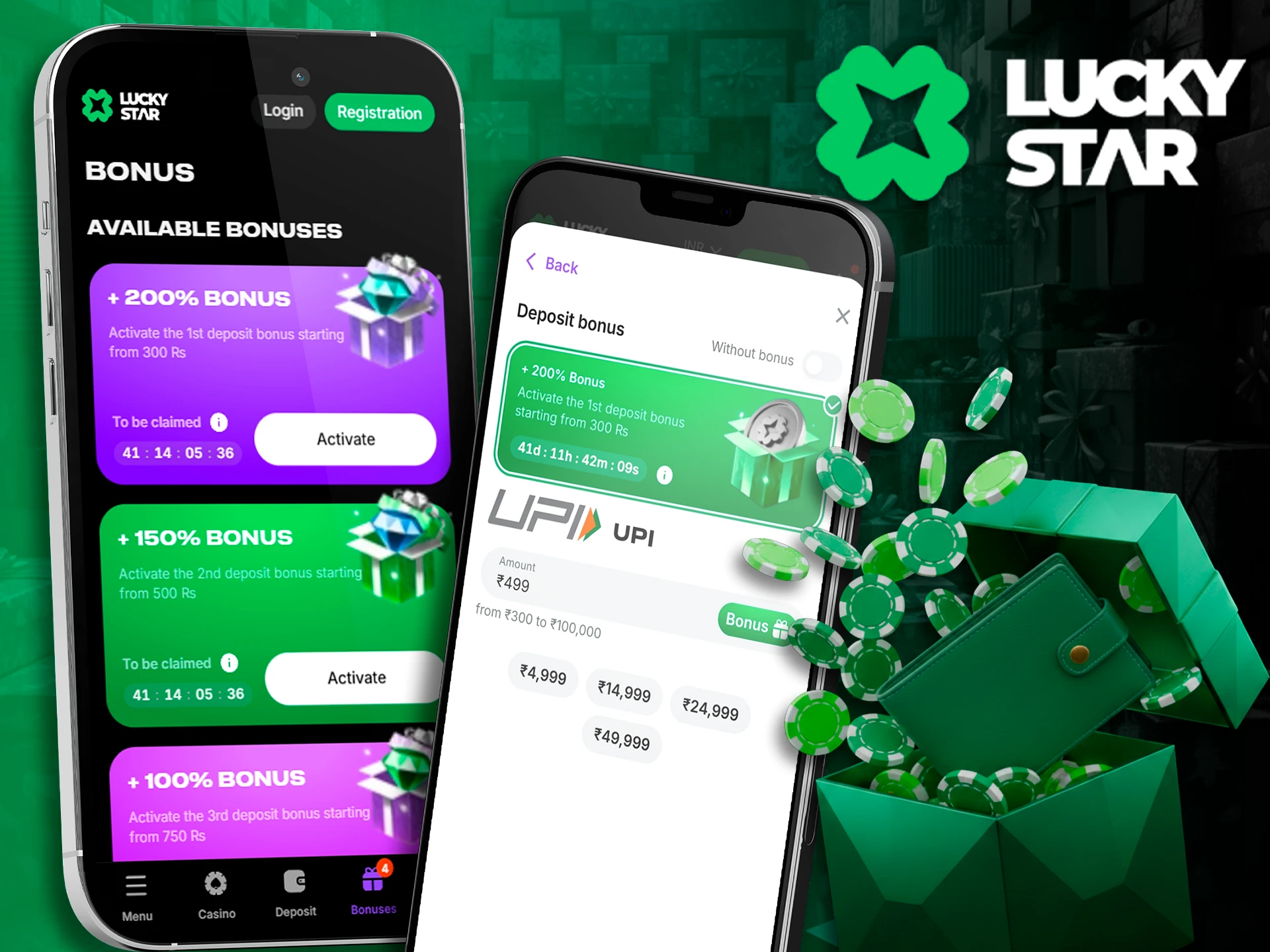 Lucky Star app welcome bonus for new users.