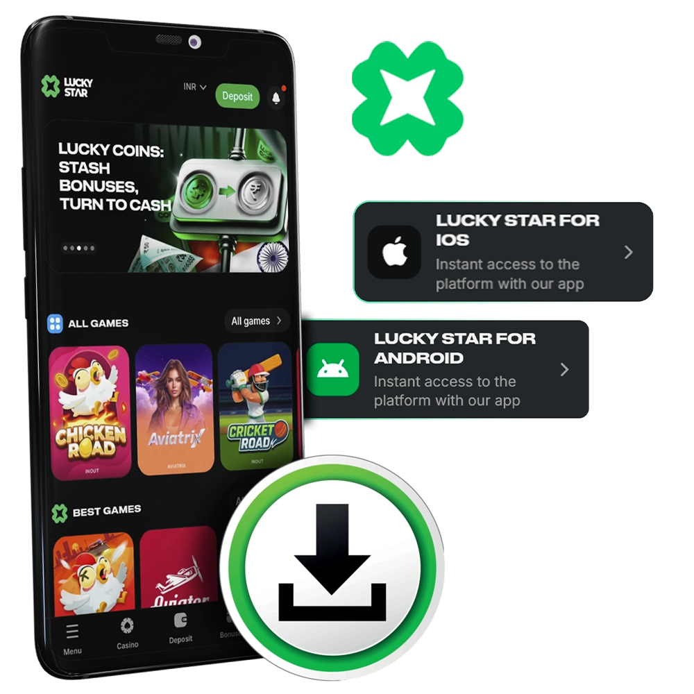 Download the official Lucky Star app for latest version.