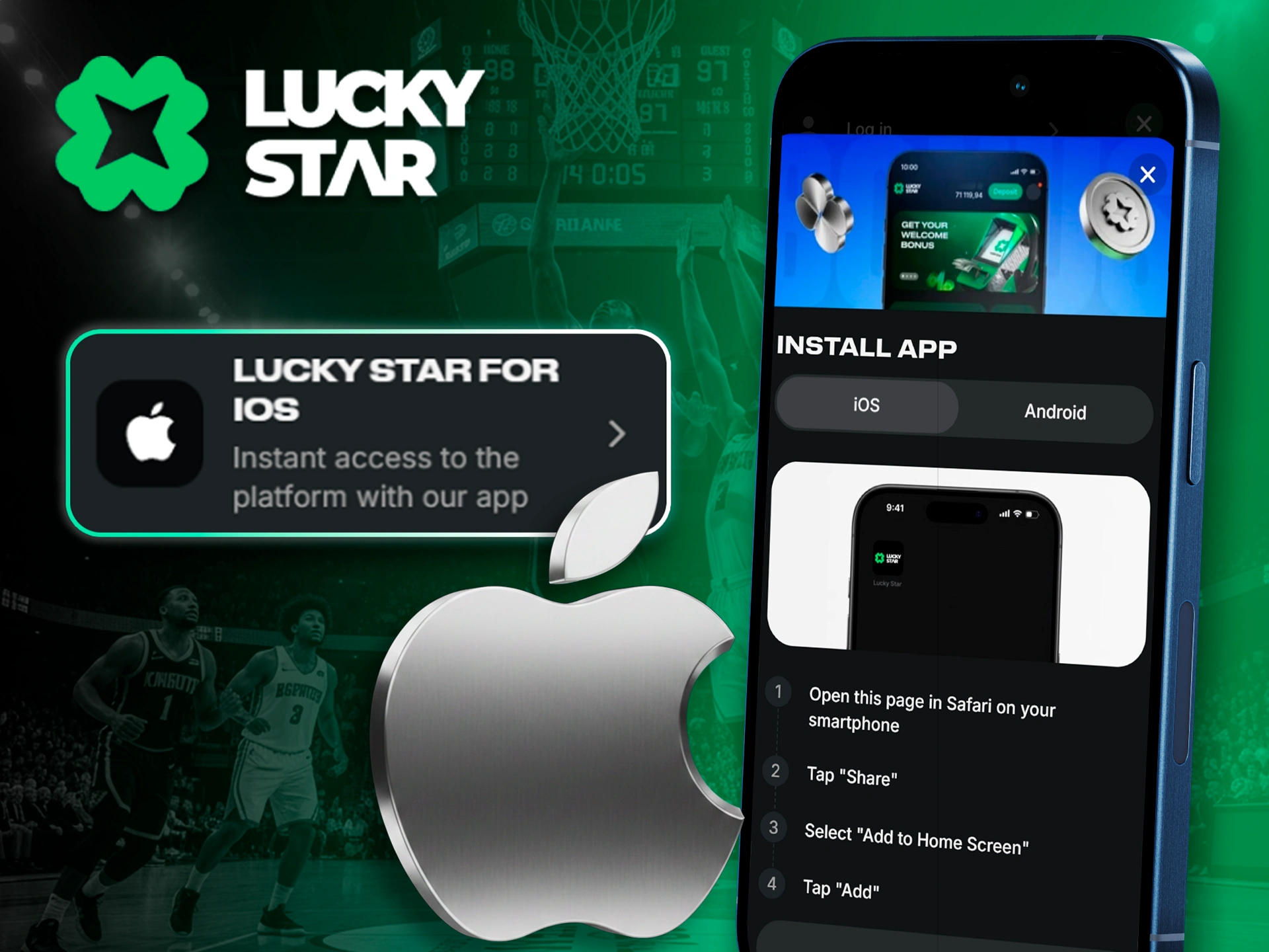 Lucky Star mobile application for iOS devices.