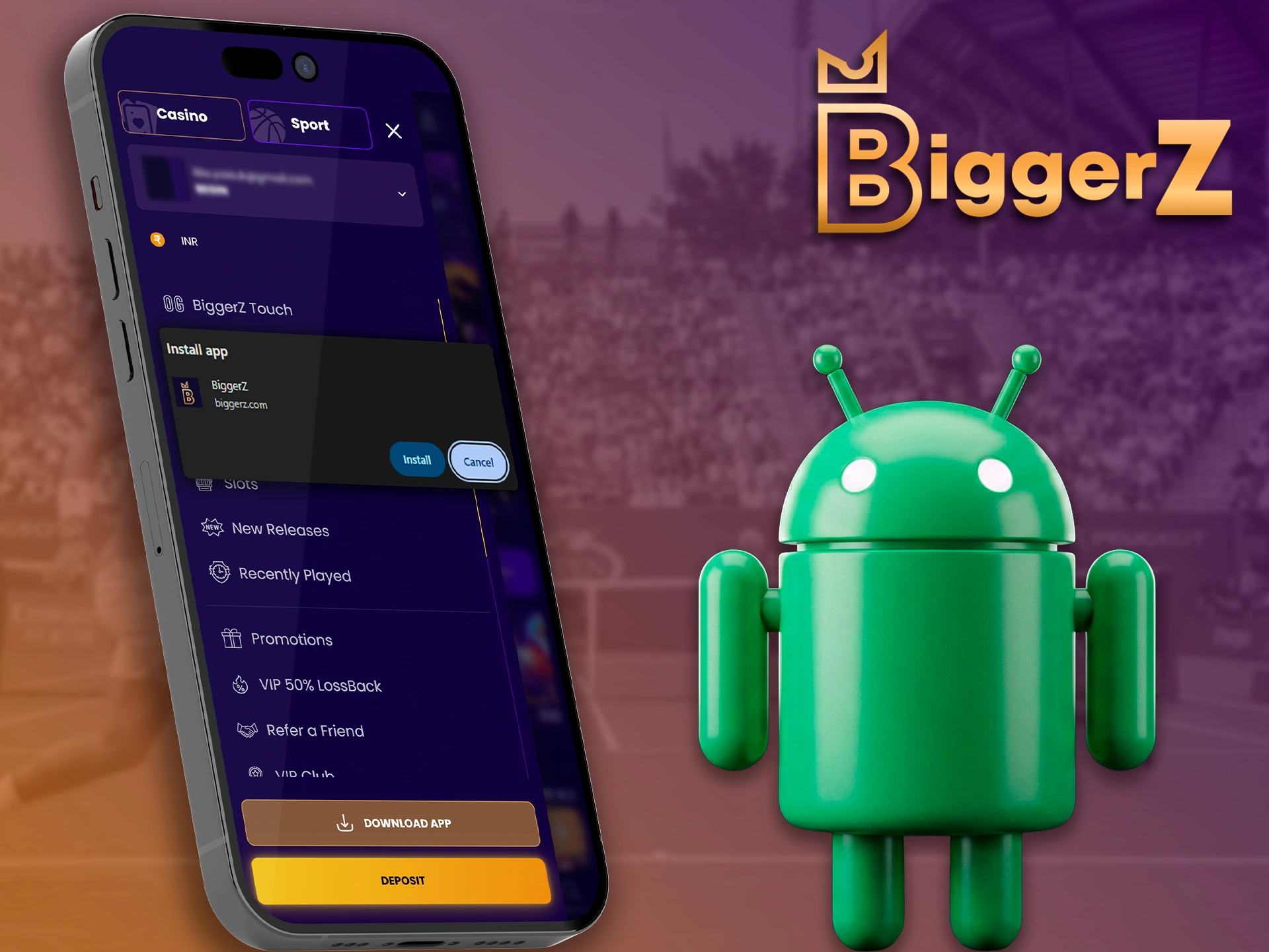 Using the BiggerZ mobile platform on Android smartphones.