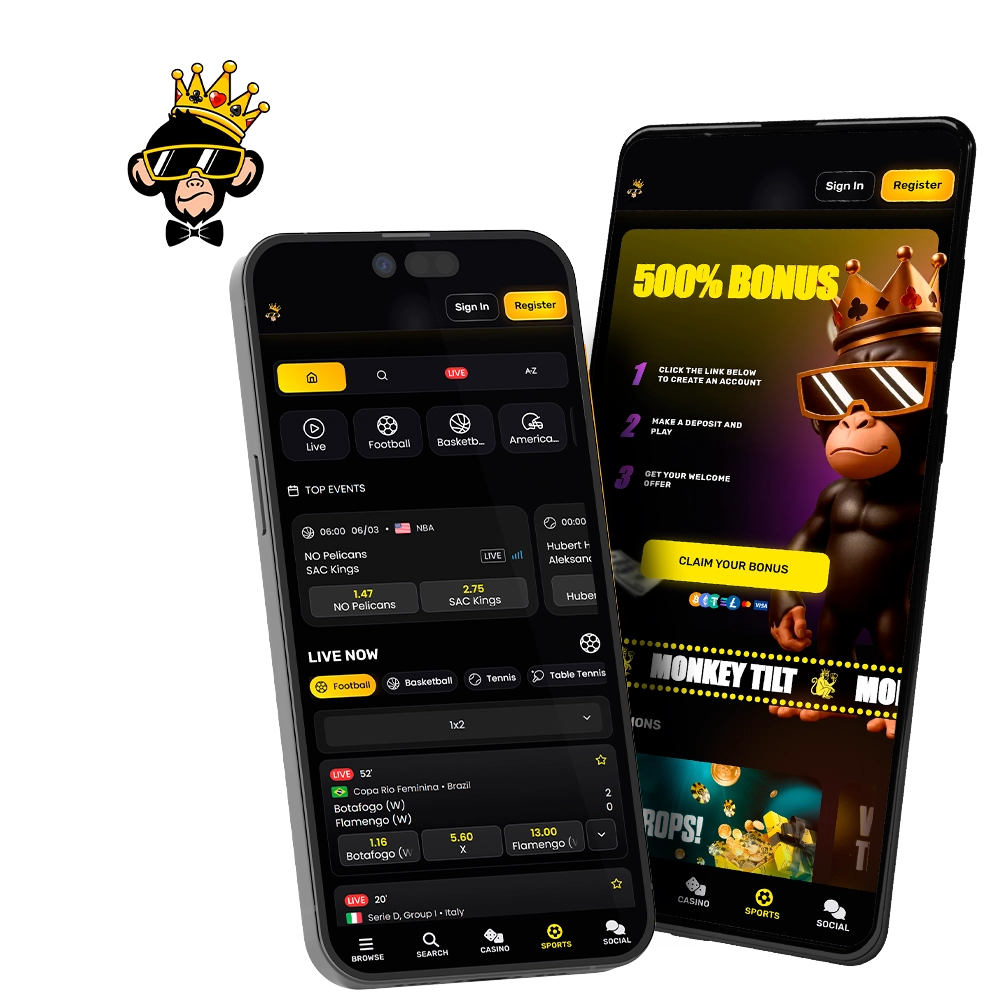 Download the official MonkeyTilt mobile app for Android and iOS.