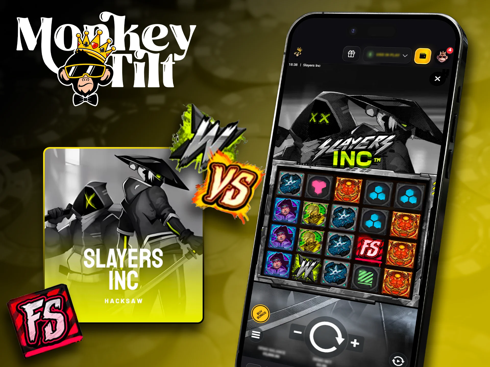 Join the action in Slayers Inc on MonkeyTilt app.