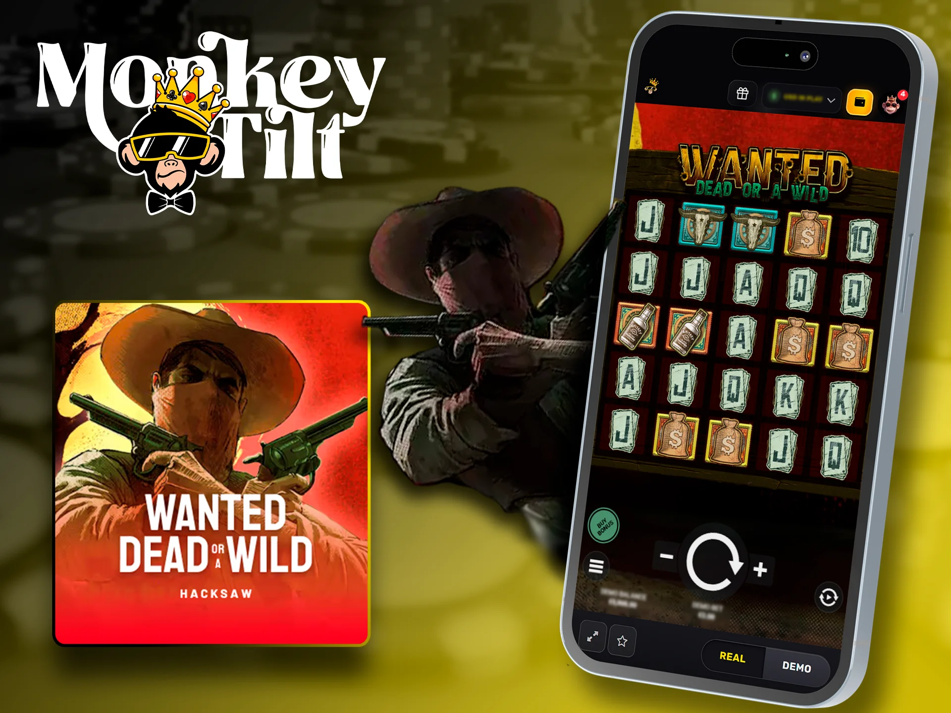 Play the popular slot game on MonkeyTilt mobile.