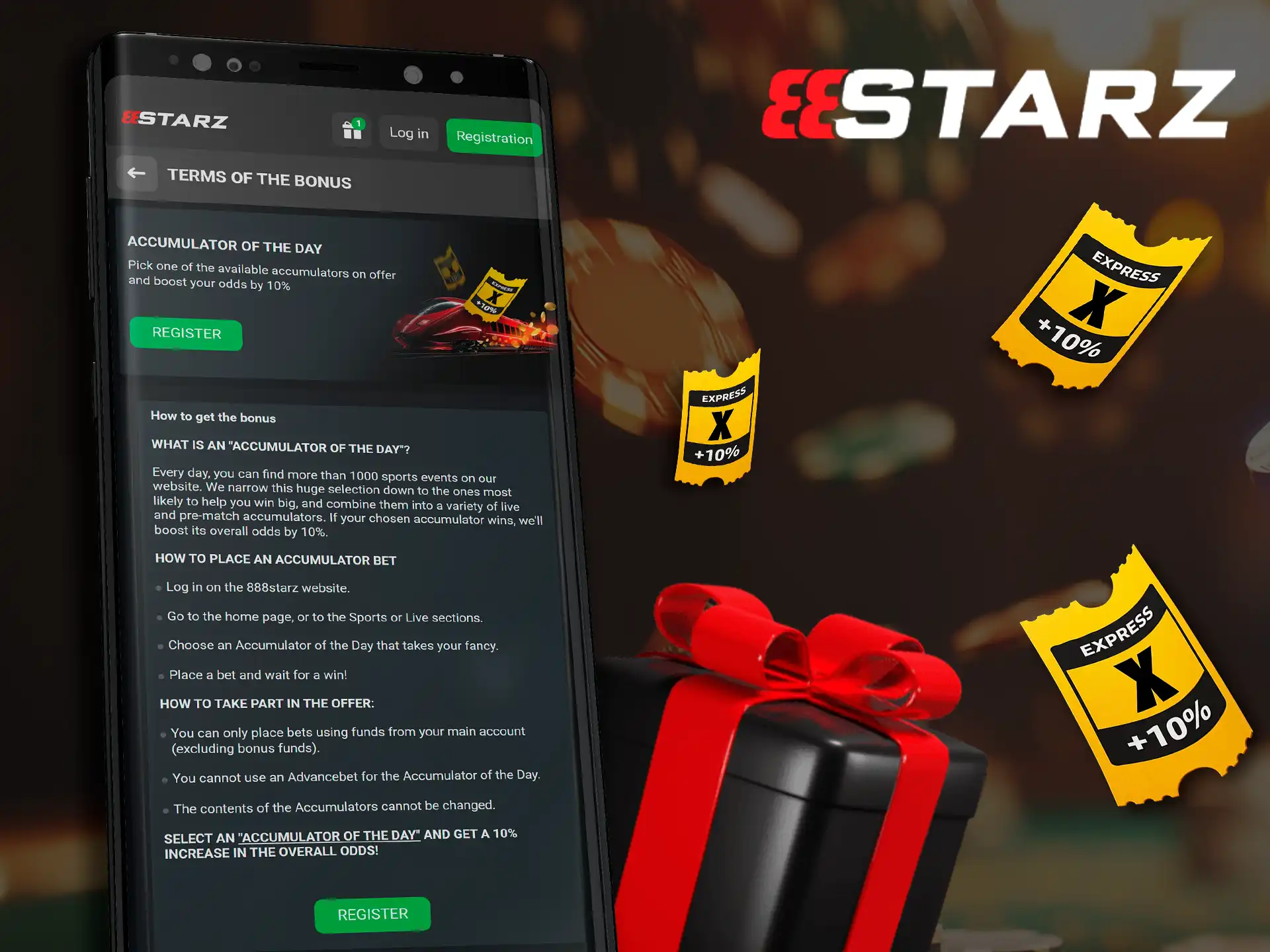 Win more with the 888Starz Accumulator of the Day.