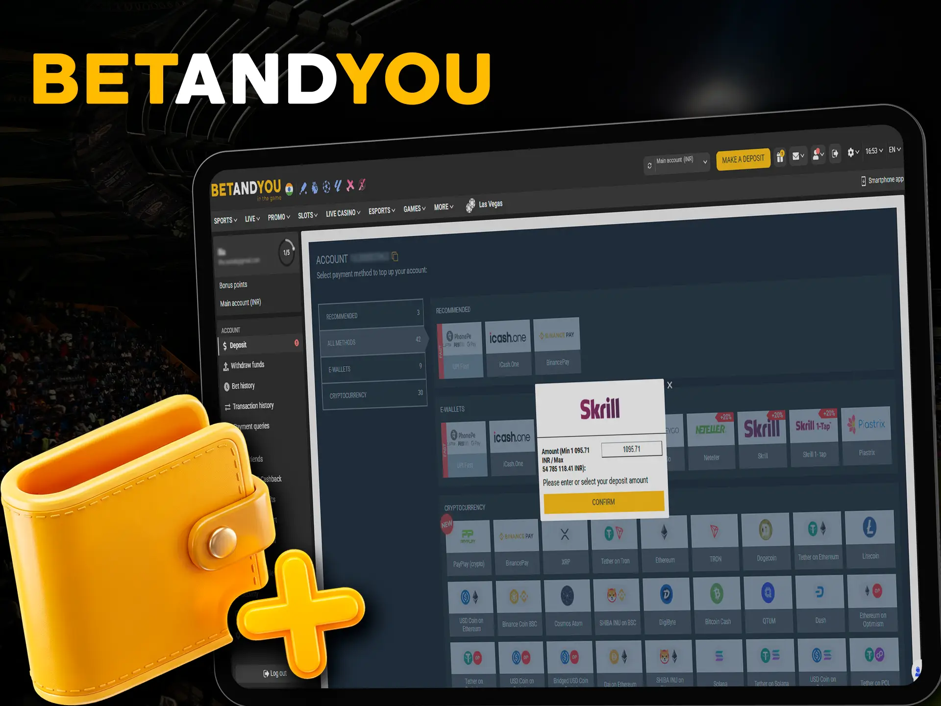 Read the simple instruction on how to fund your Betandyou account.