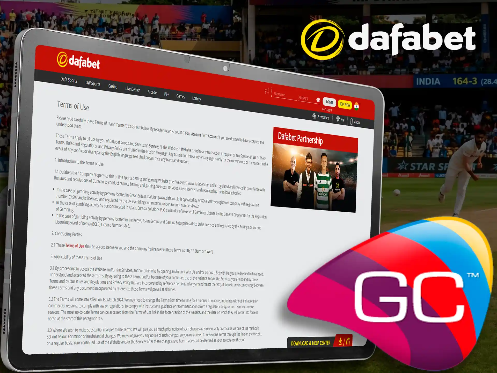 Dafabet is fully legal in India.