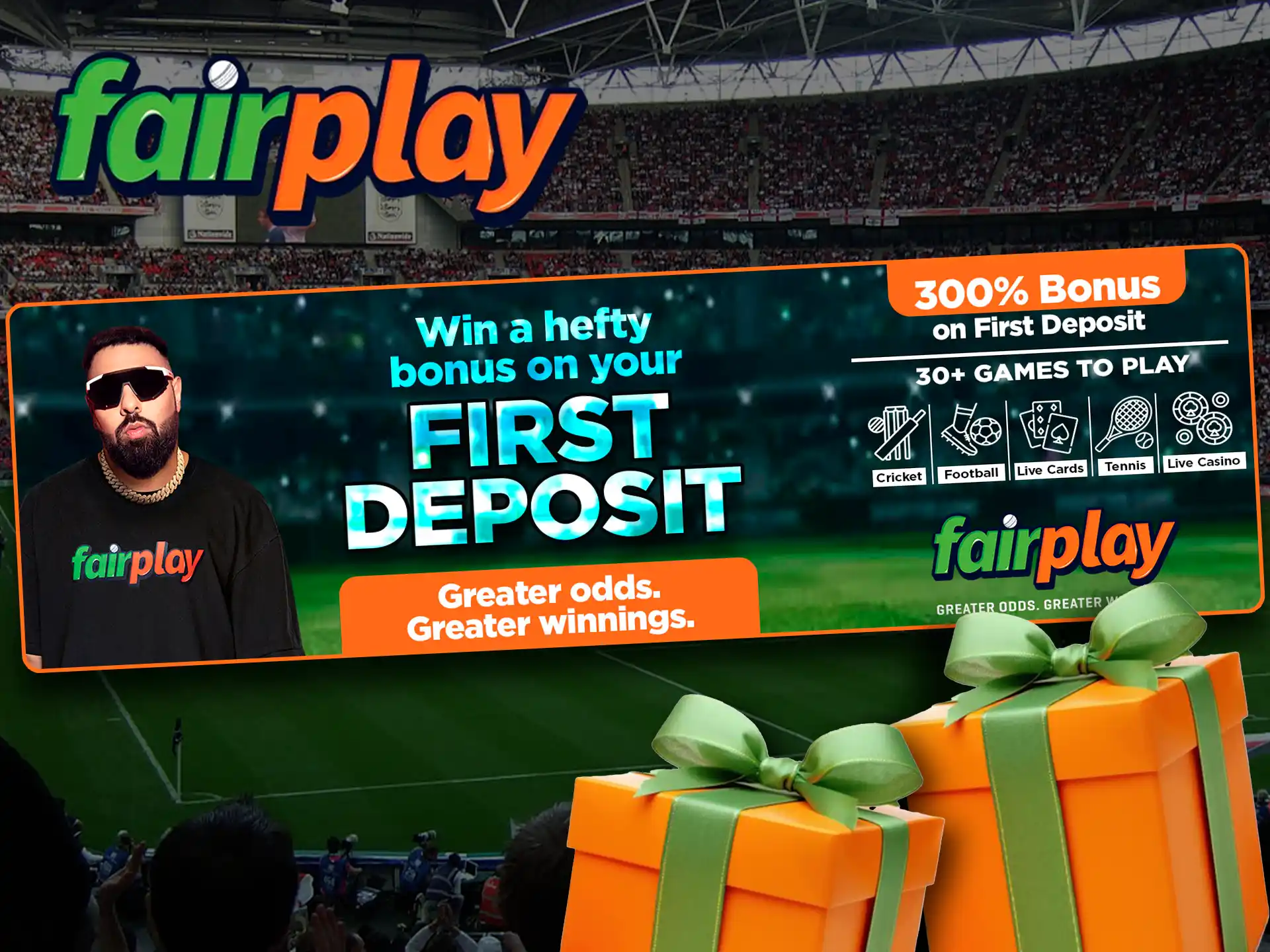 Fairplay offers all new users to take advantage of a welcome bonus on the first deposit.