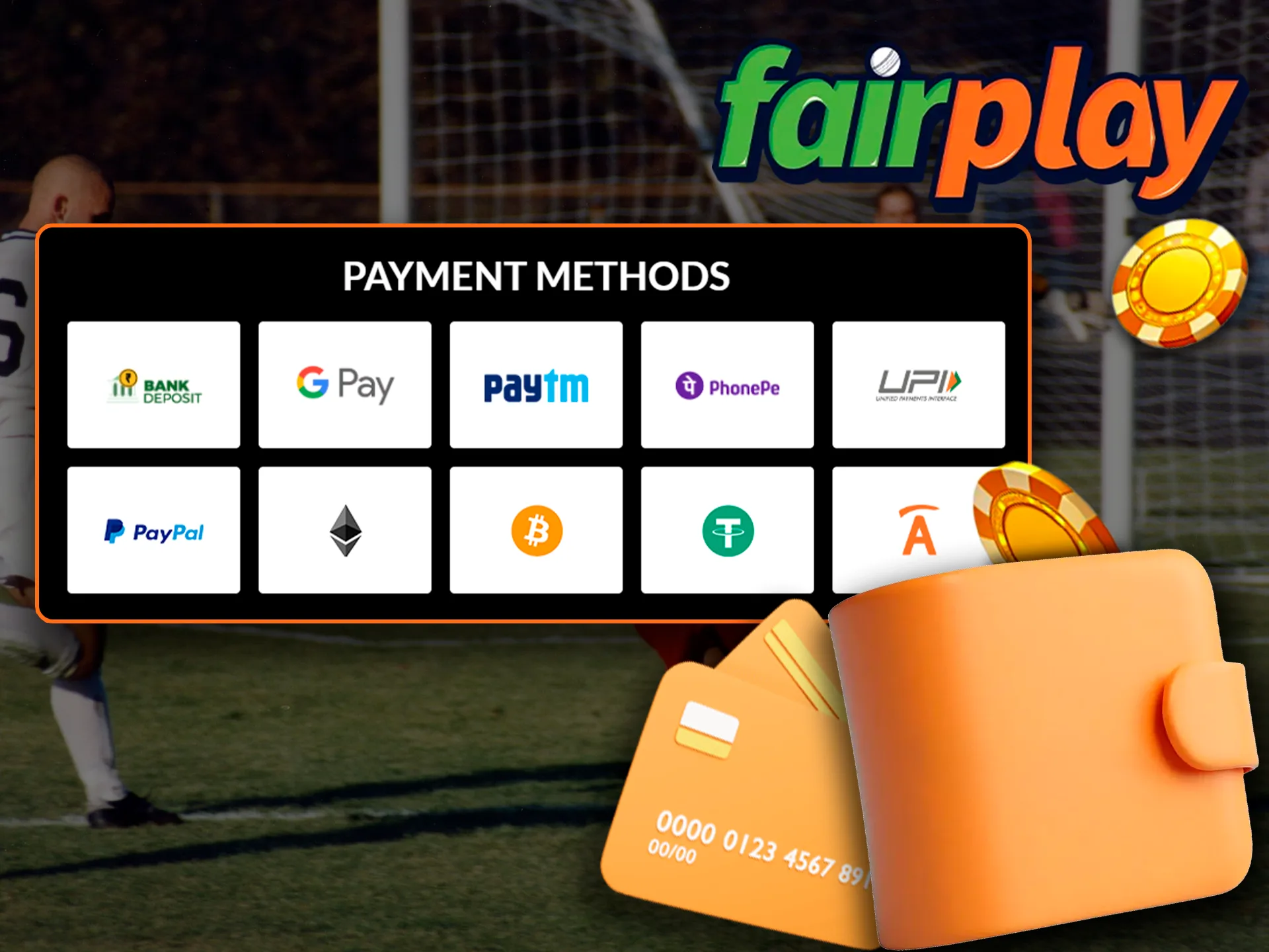 Fairplay supports multiple withdrawal methods, including e-wallets, bank transfers, and cryptocurrency options.