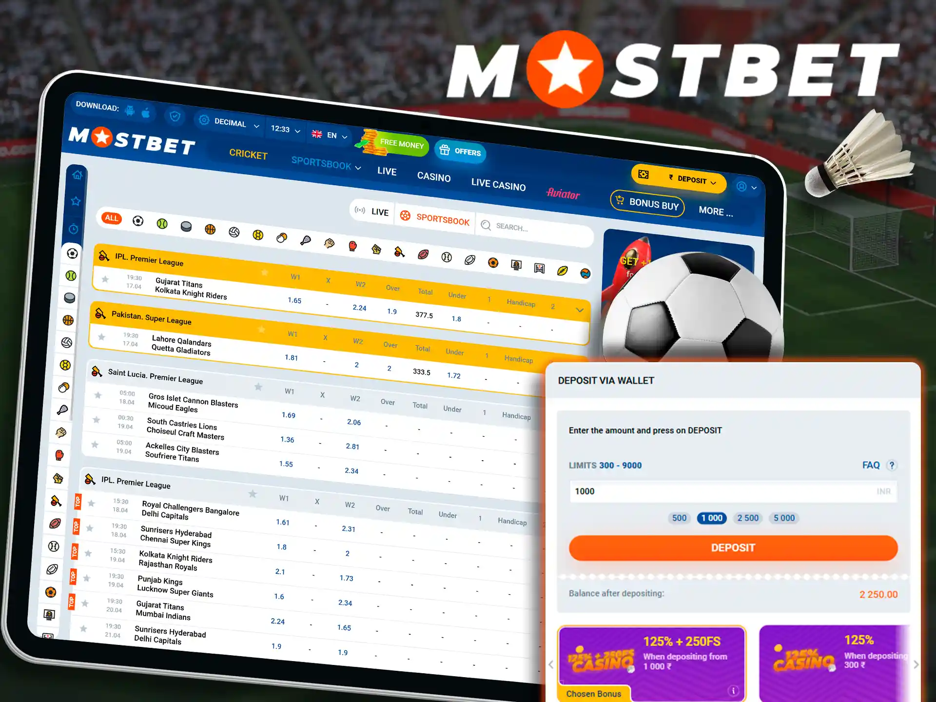 To start betting on Mostbet after registering, follow these steps.