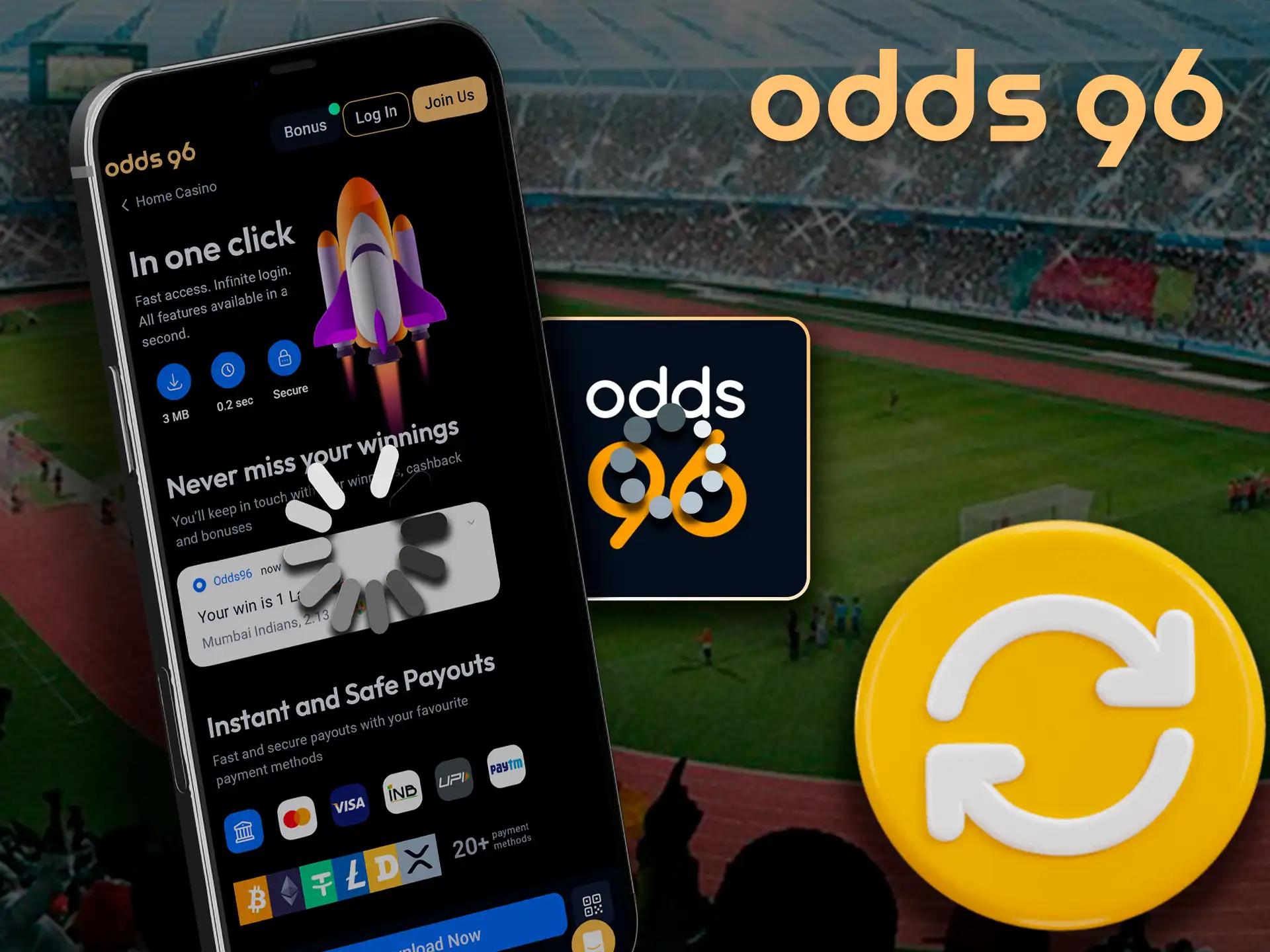 pdating your Odds96 app to the newest version.