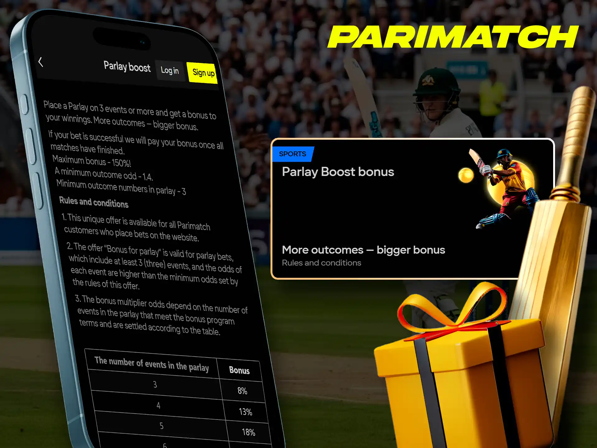 Special Parimatch casino bonus for mobile app players.