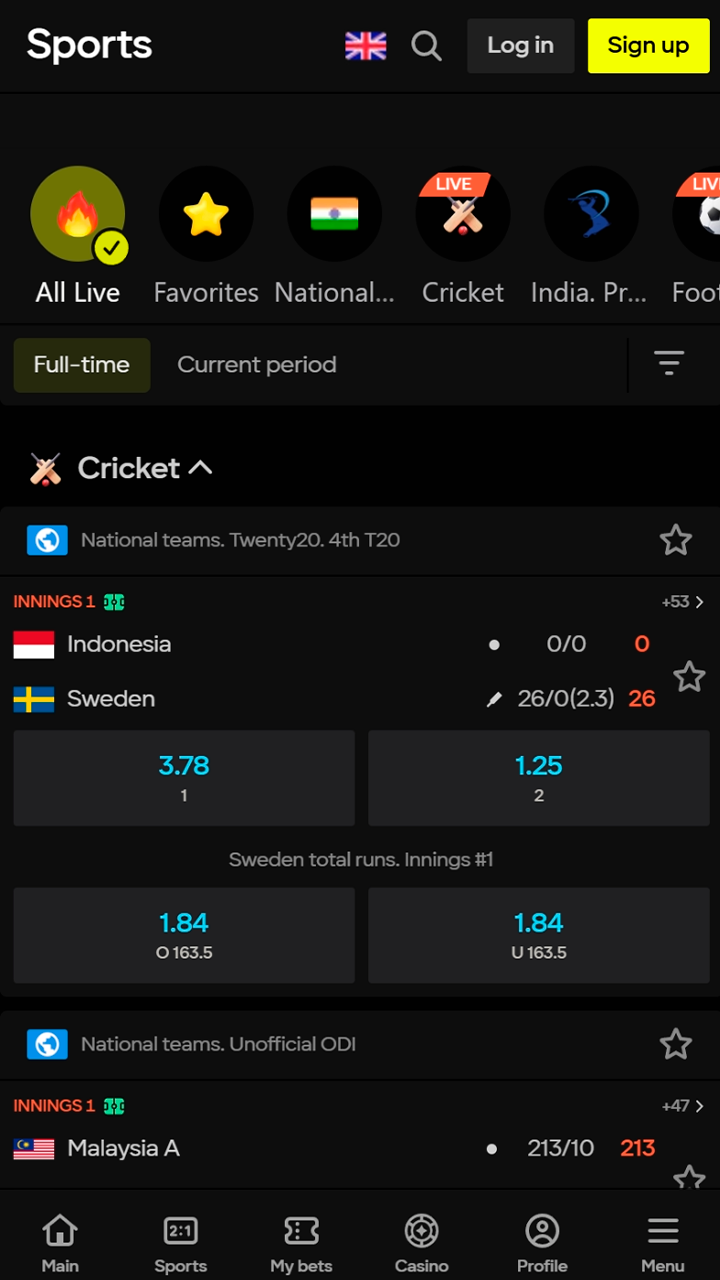 Place your bets on your favorite sports team using the Parimatch mobile app.