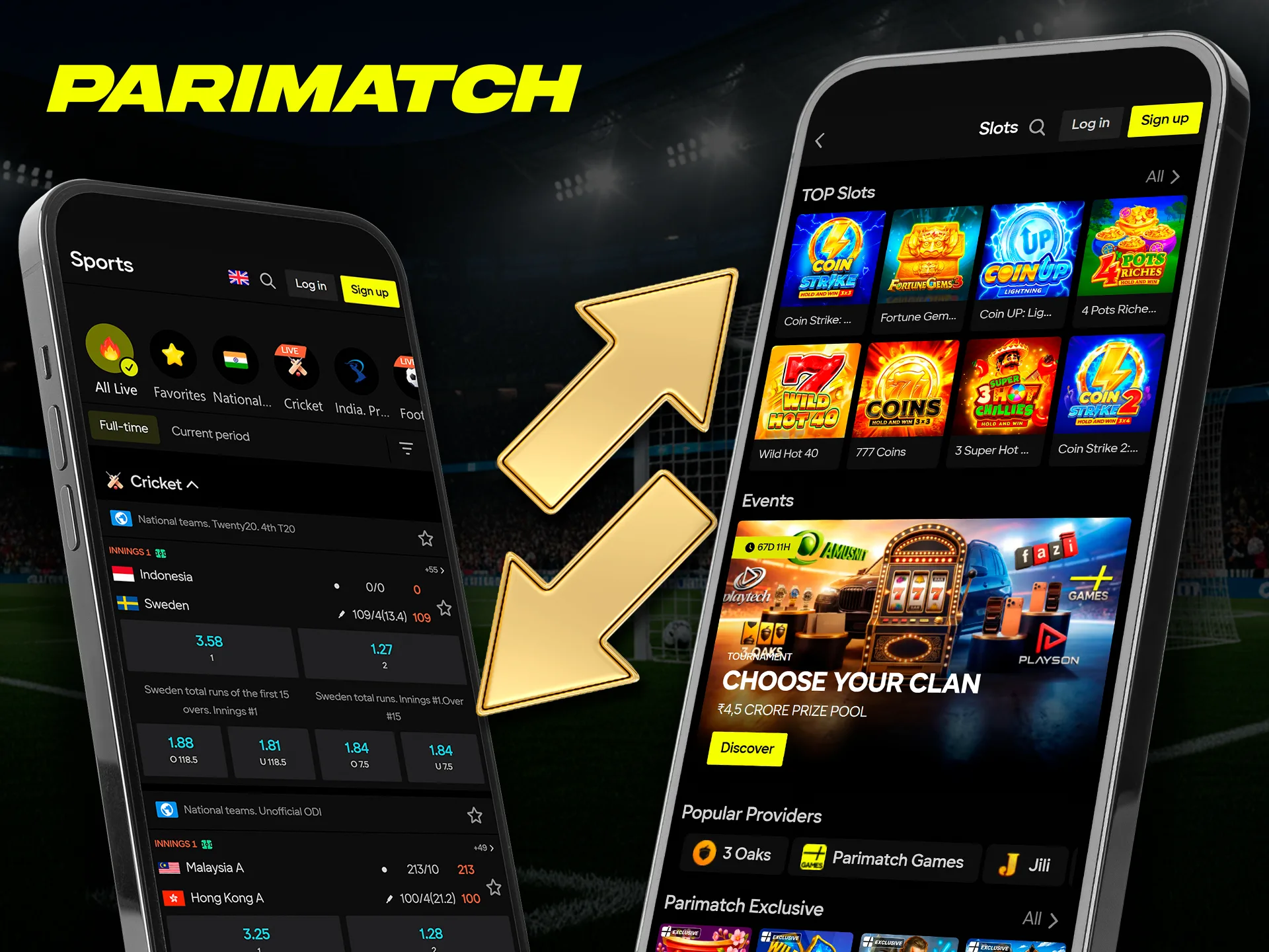 The Parimatch mobile app is compatible with most popular Android devices.