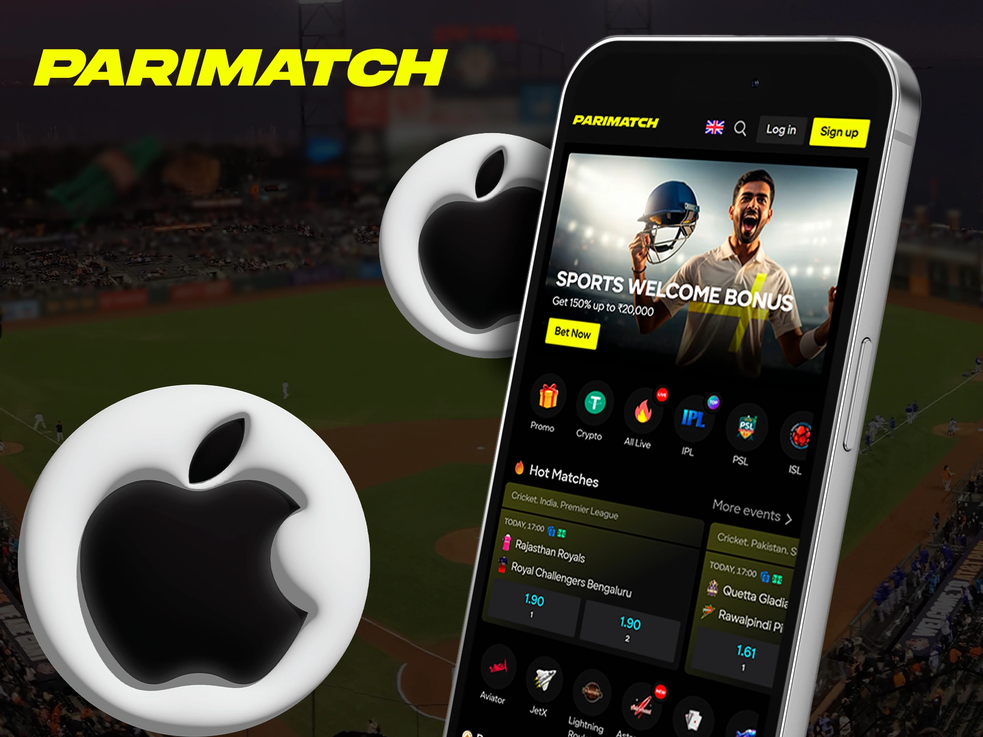 Start using the iOS betting and casino app from the Parimatch sportsbook and enjoy an optimized gaming process.