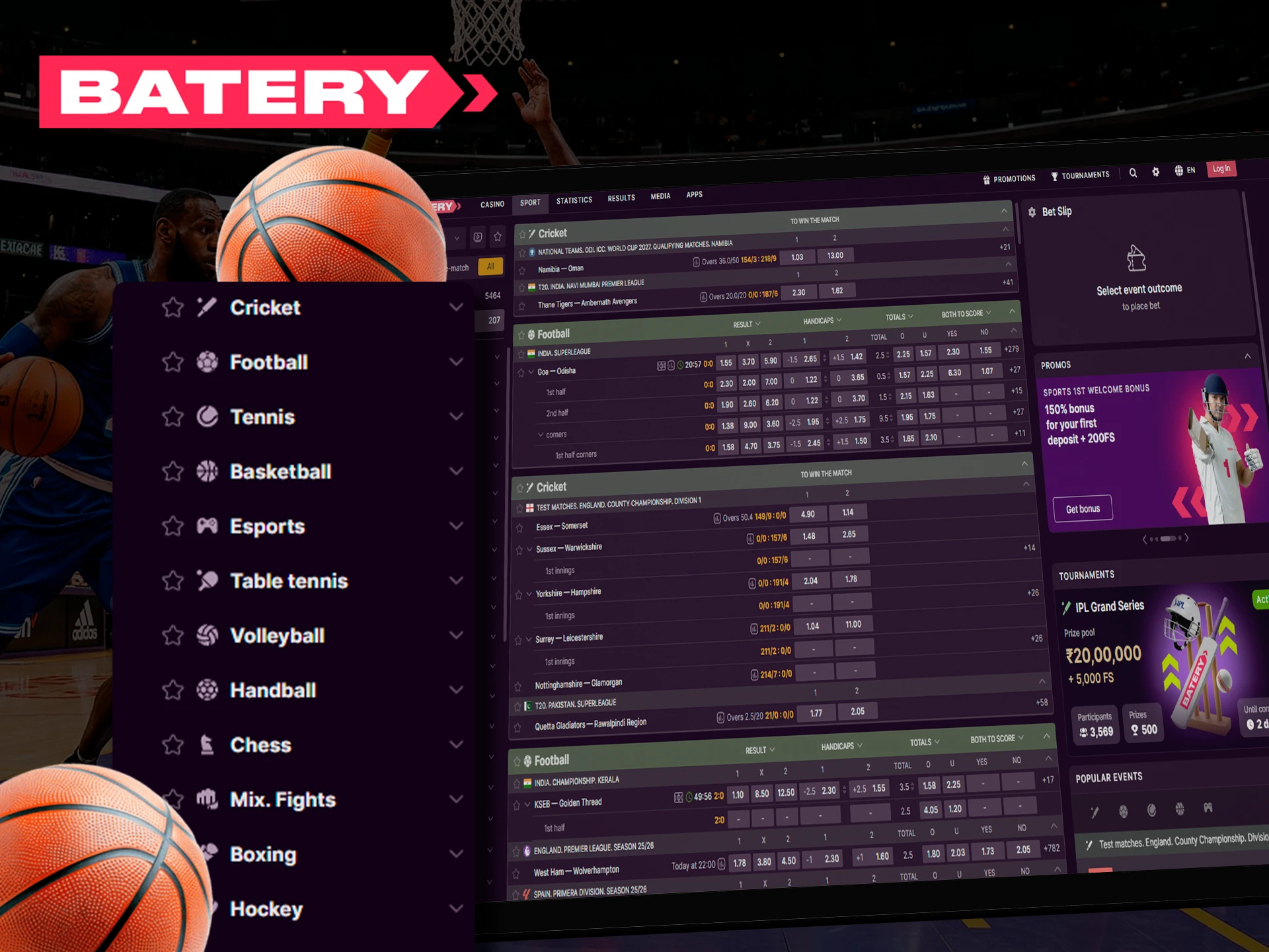 Analysis of Batery sportsbook services for mobile and desktop.