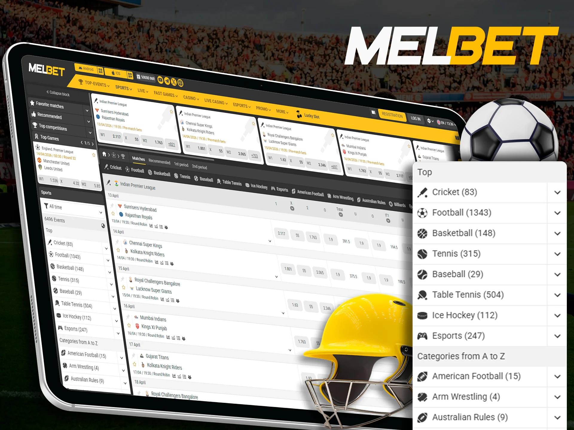 Review of Melbet sports coverage and mobile betting app.
