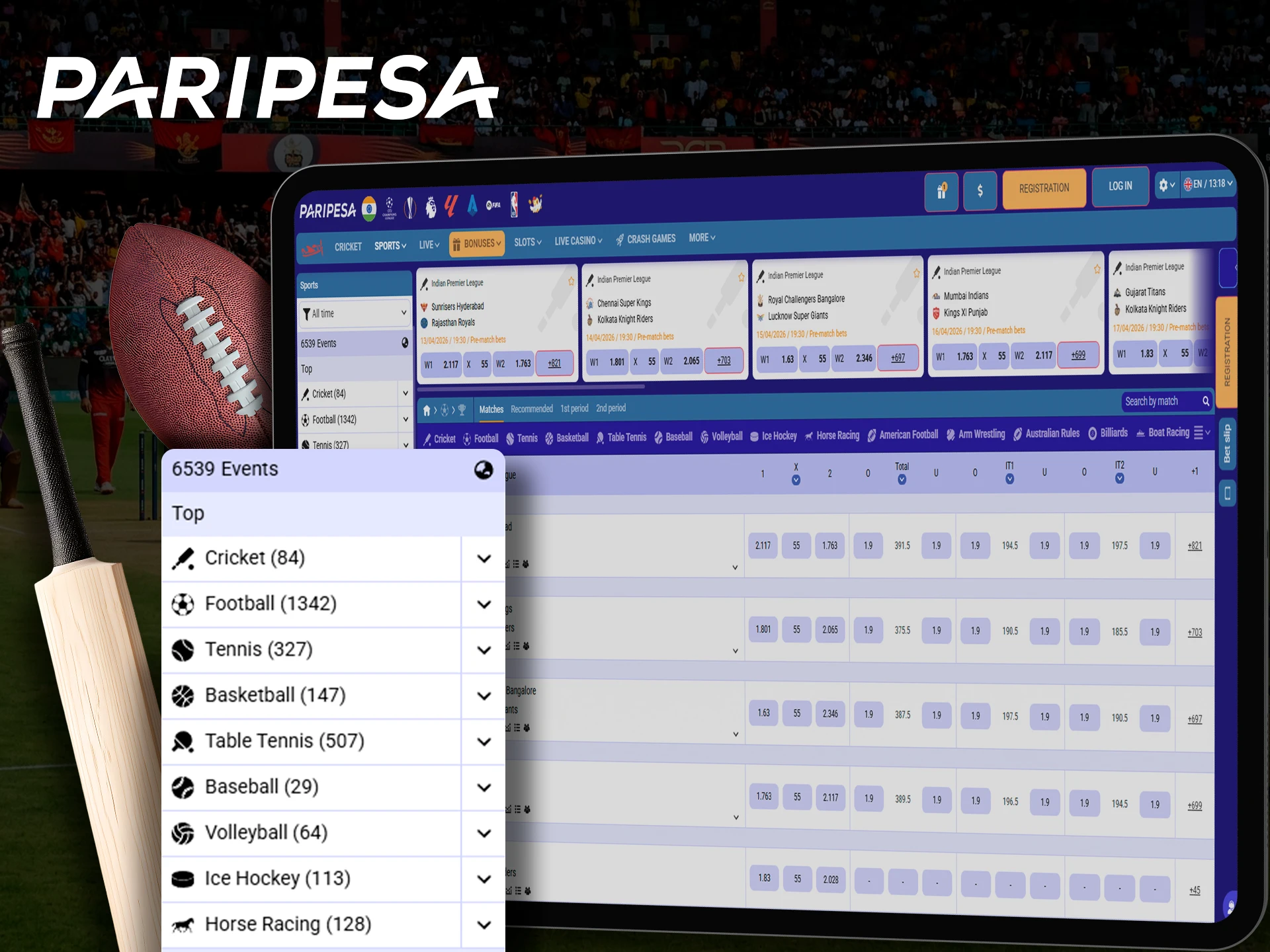 Detailed look at Paripesa betting options and promotions.