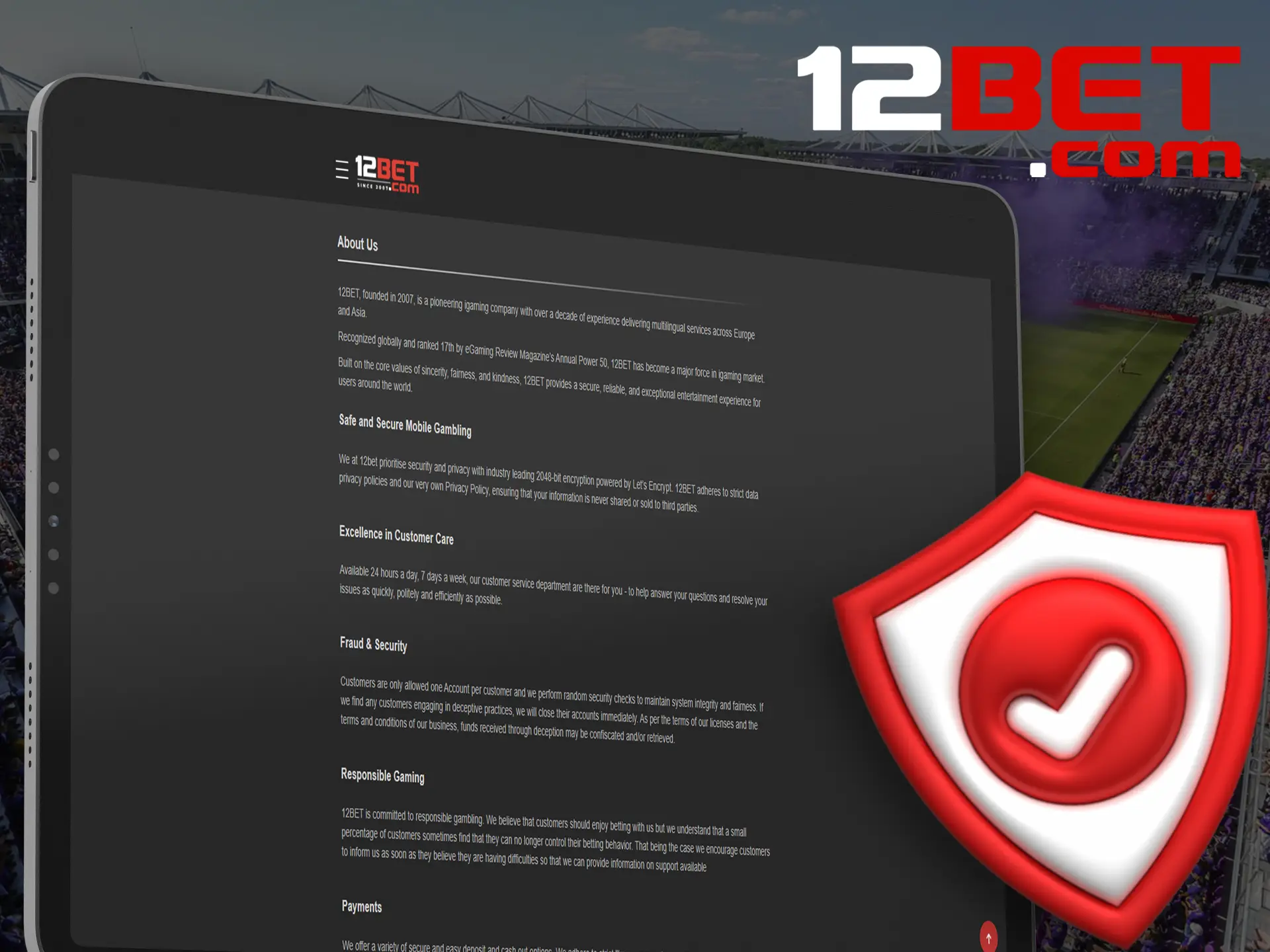 12bet complete safety and security within India.