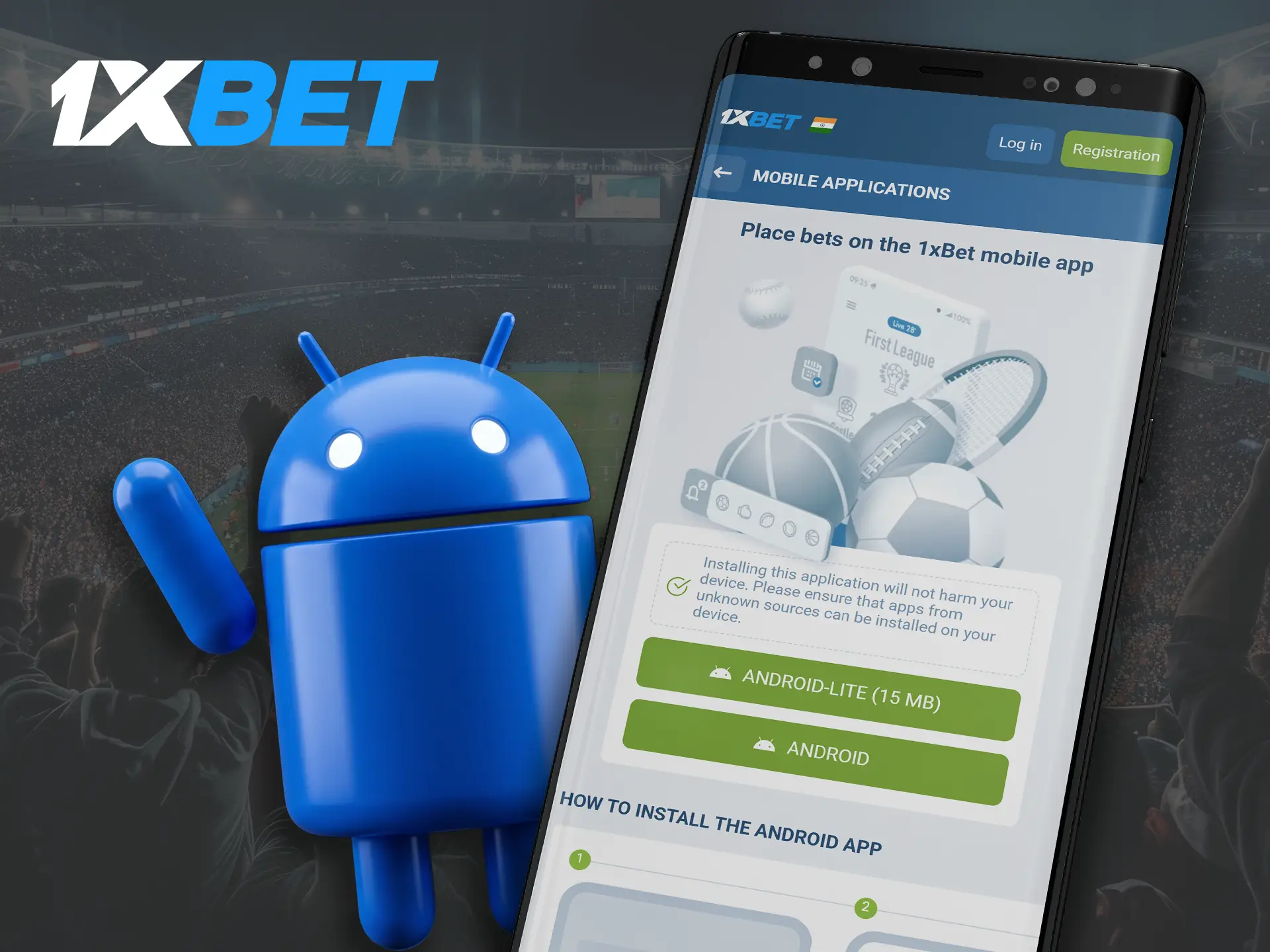 Play and win with the android app only at 1xBet.