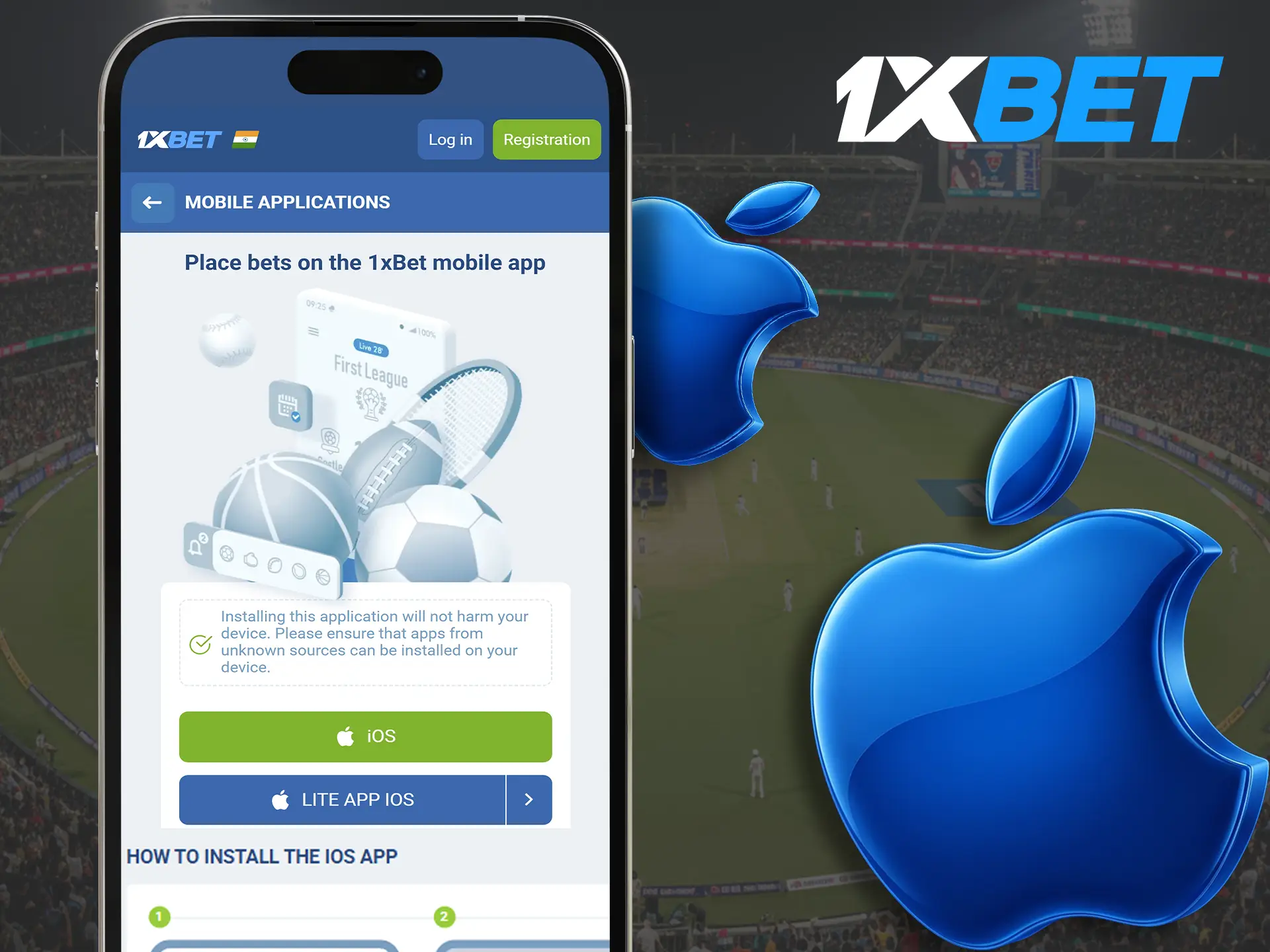 Place bets anytime with the 1xBet iOS app.