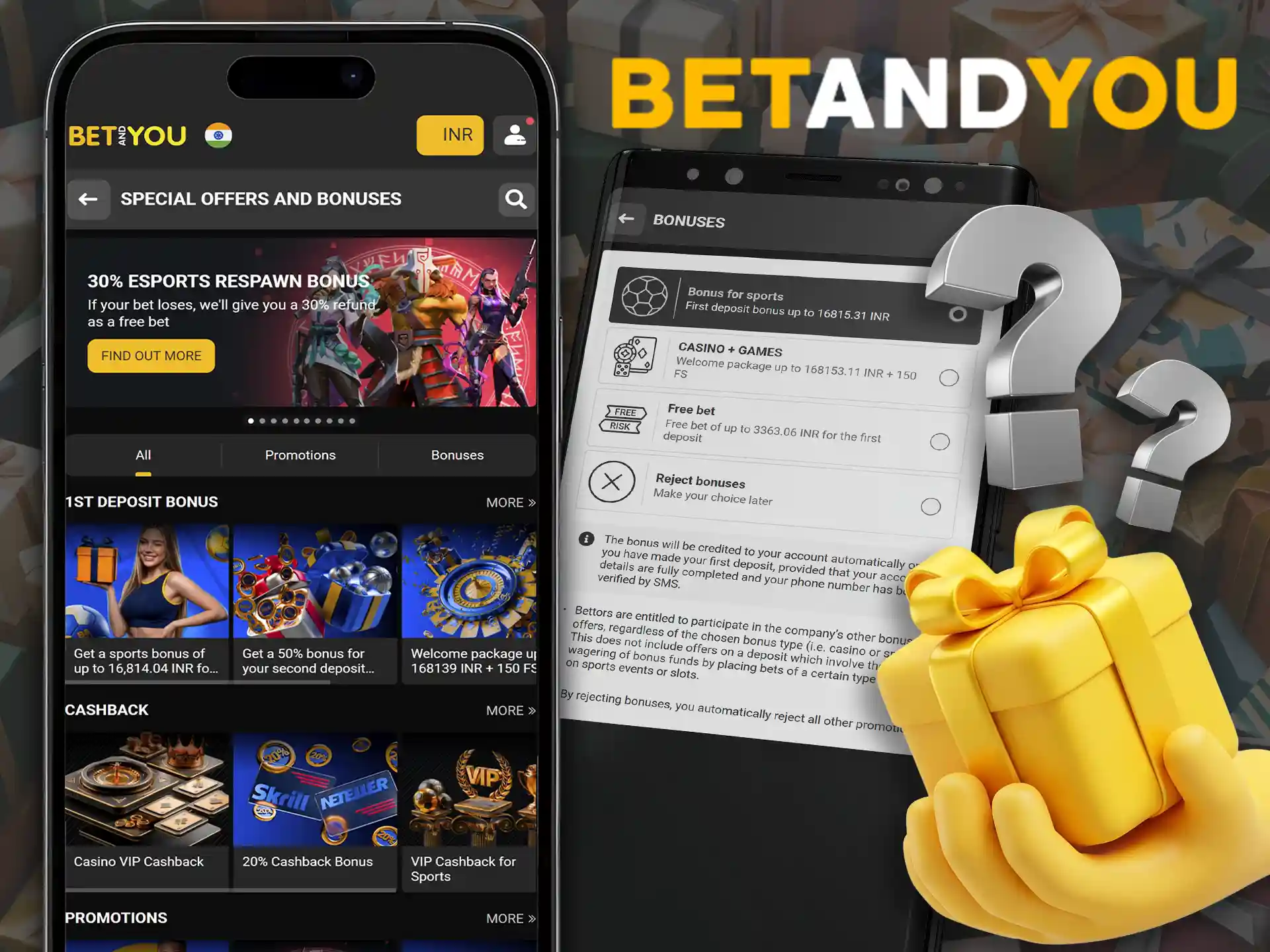 Guide to claiming bonuses in the Betandyou app.