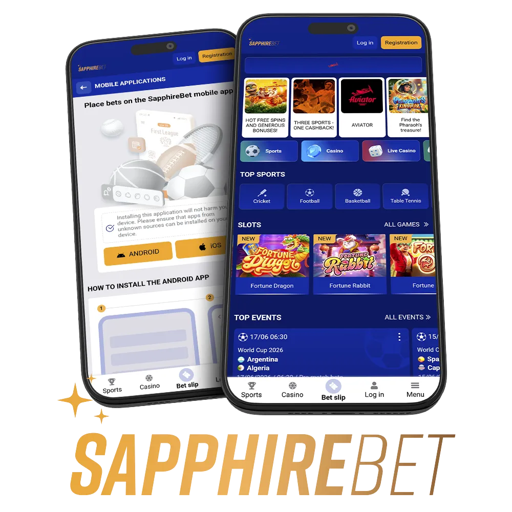 Hit the jackpot by installing and playing in the Sapphirebet app.