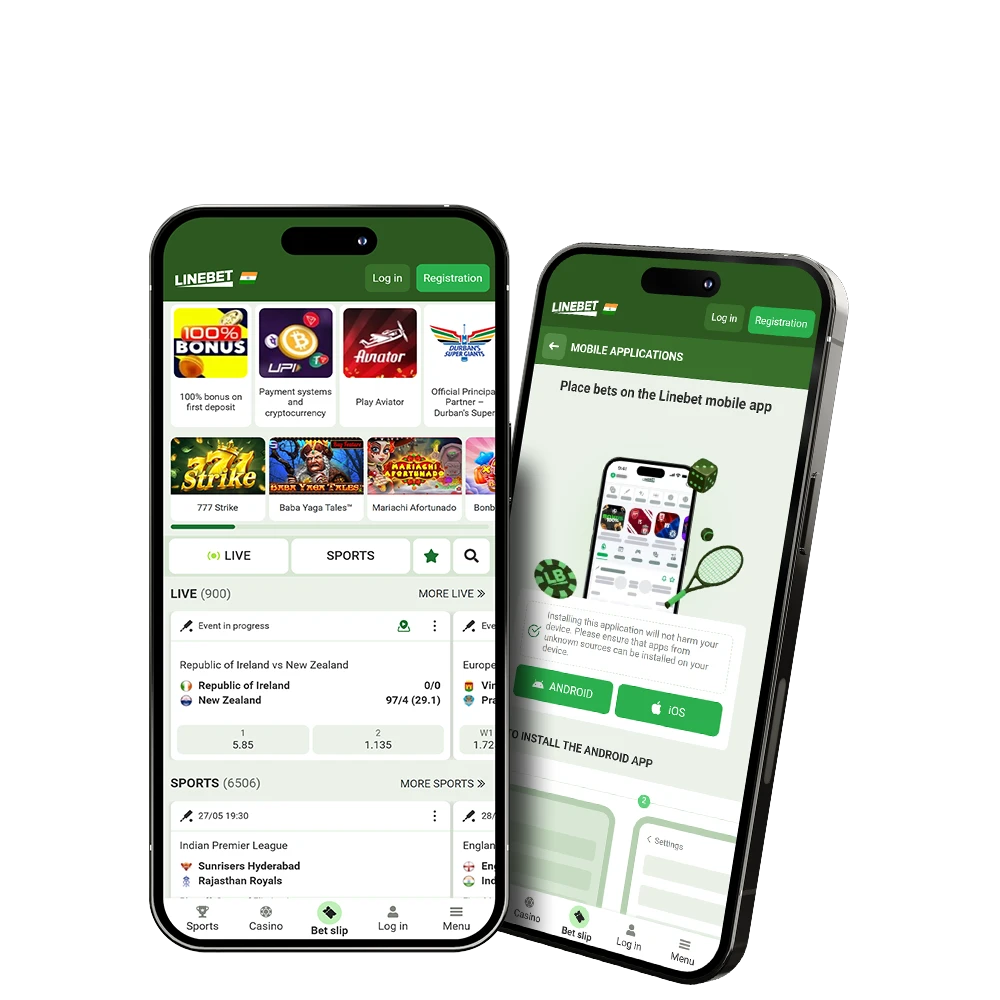 Linebet offers an app for big wins.