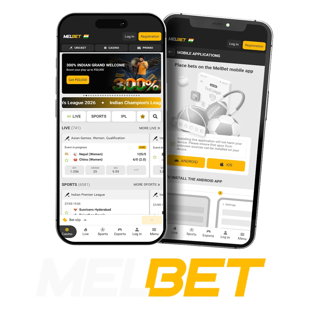 Install and start betting with the Melbet app.