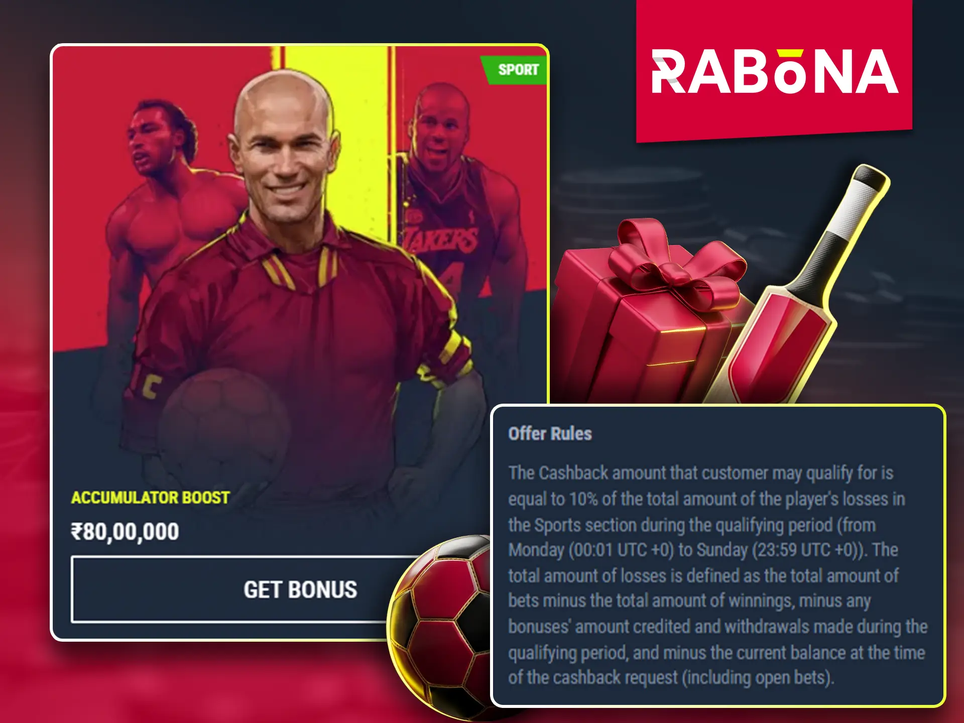 Increase your winnings with the Rabona accumulator boost feature.
