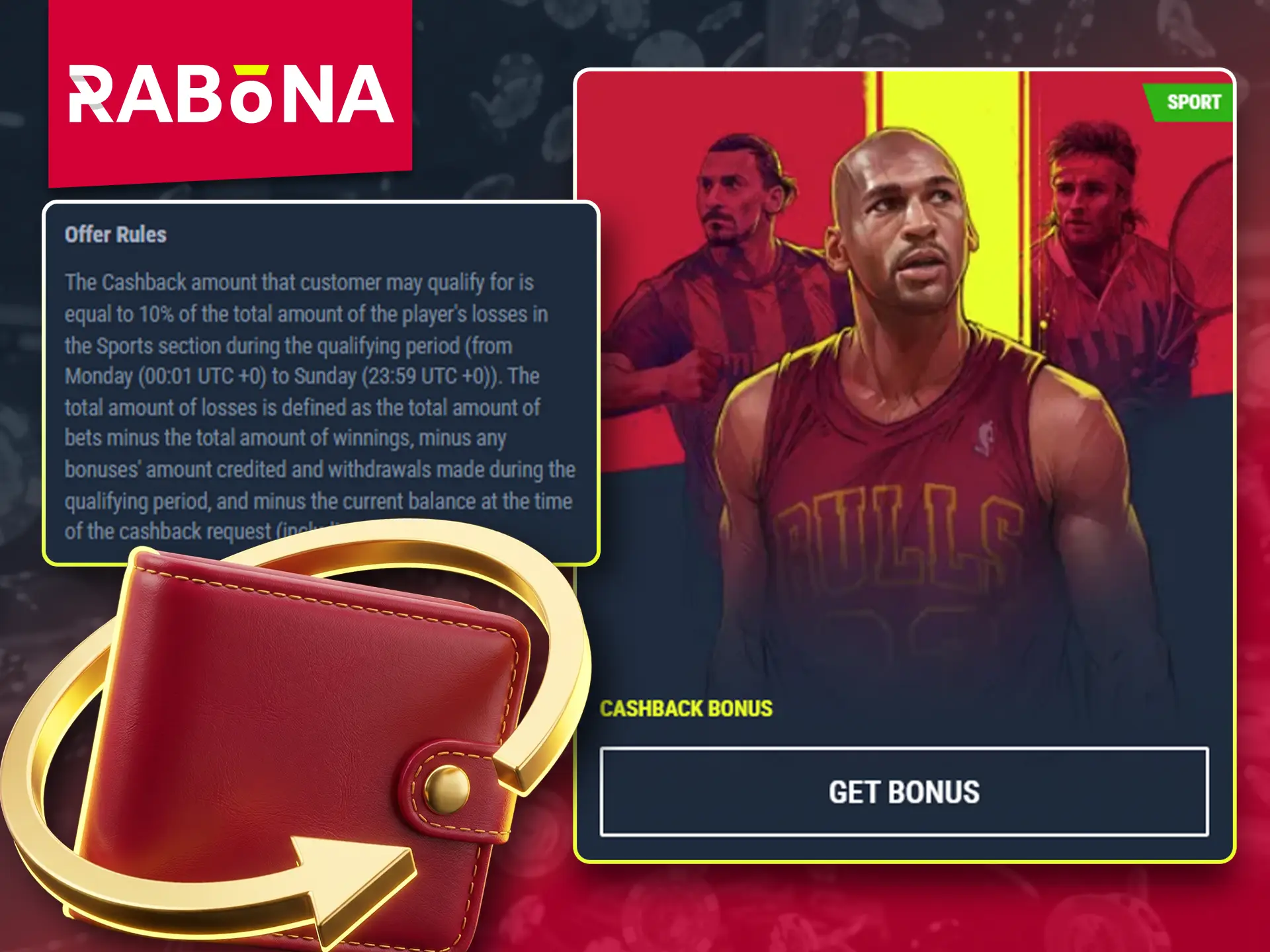 Enjoy a generous cashback bonus when playing on Rabona.