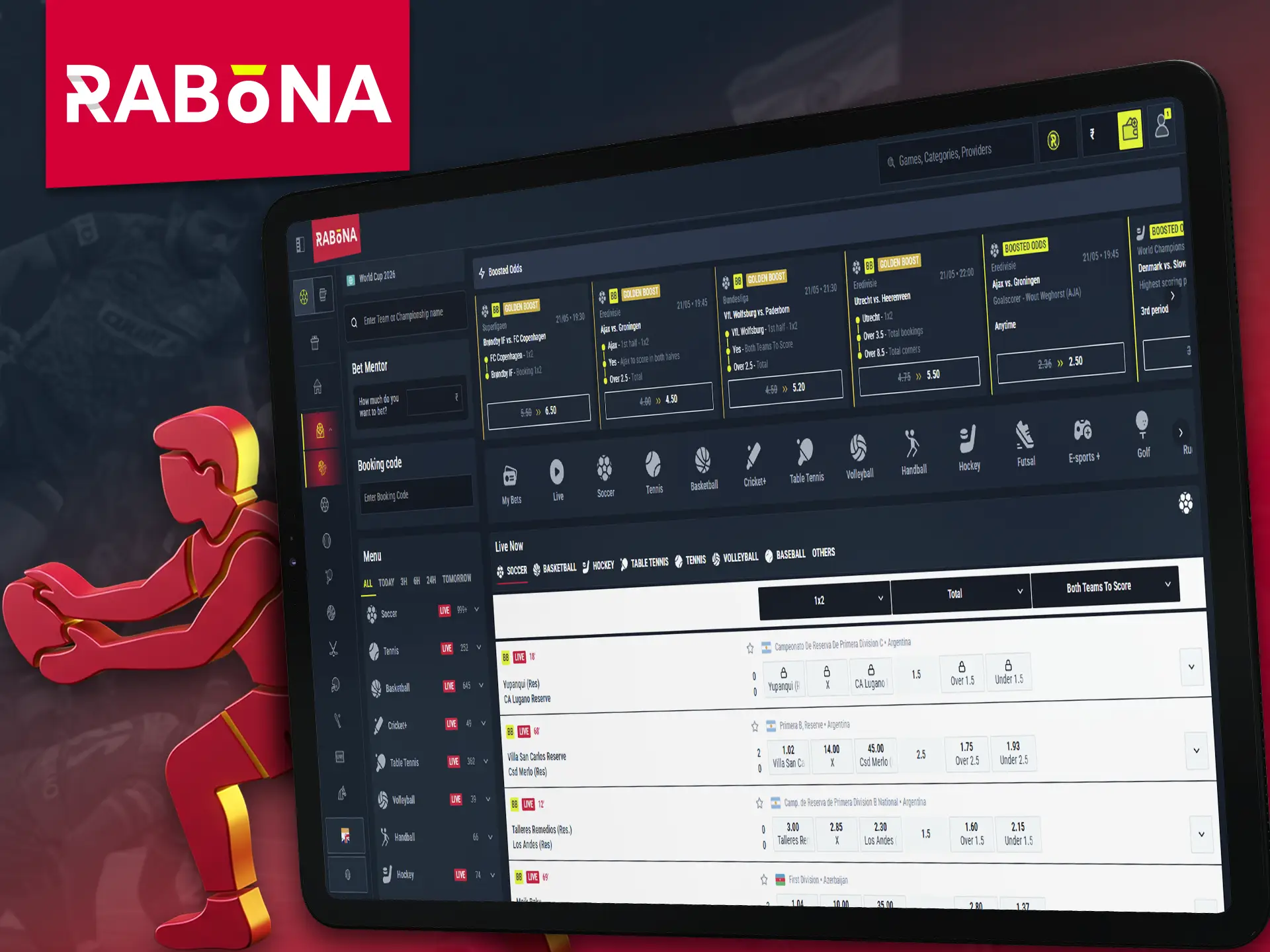 Try your luck in the Rabona kabaddi betting section.