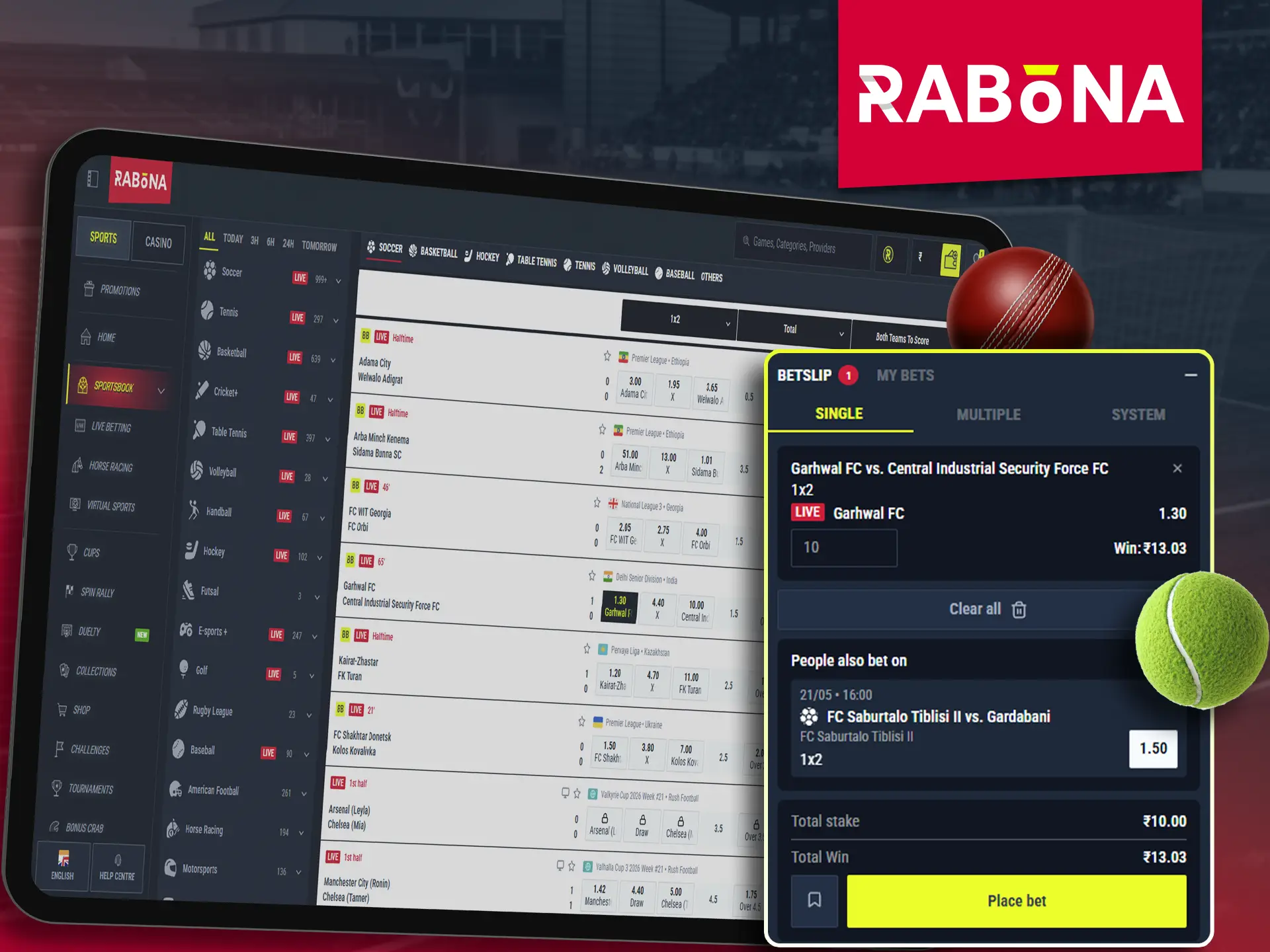 Explore the main types of bets available on Rabona.
