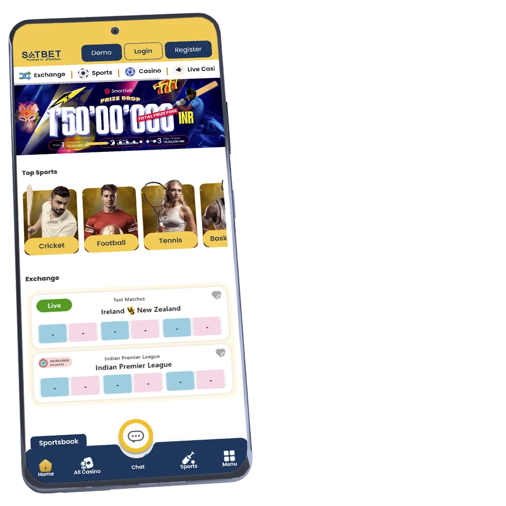 Don't miss an important bet with the Satbet app.