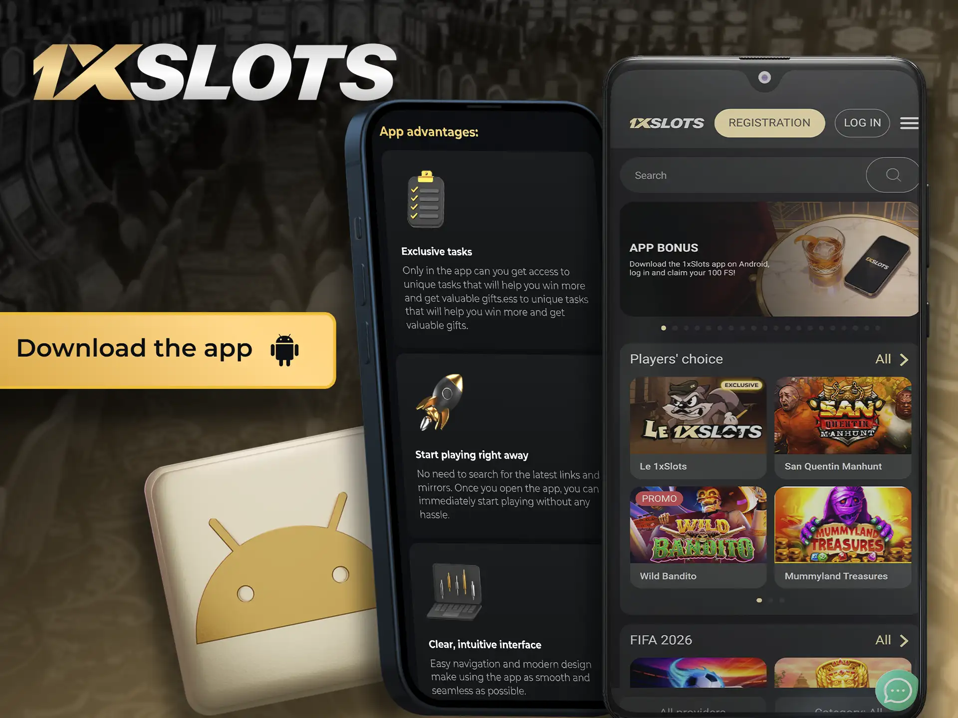 Enjoy playing on 1xSlots using your Android mobile device.