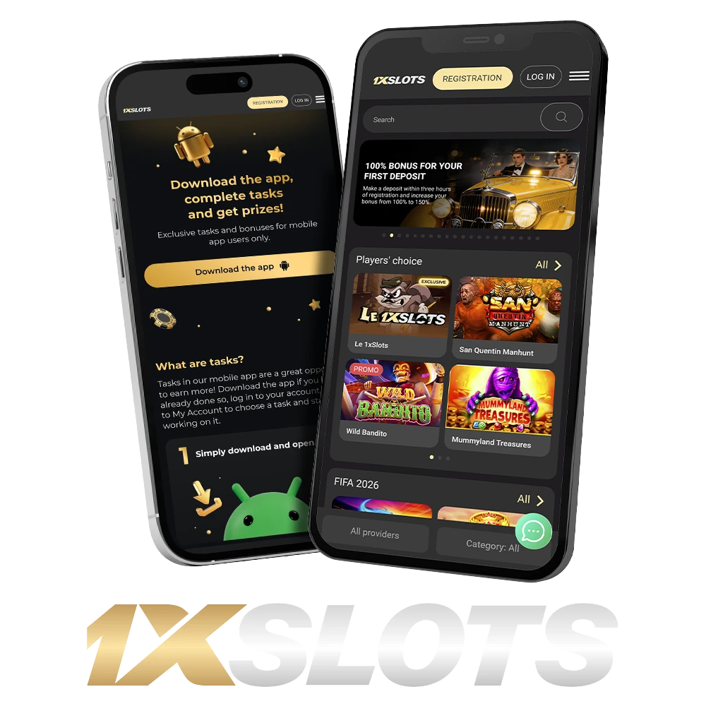 Download the latest 1xSlots app for Android and iOS.