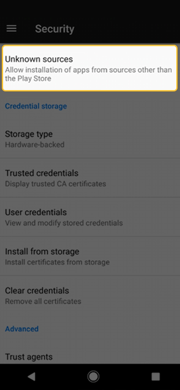 Allow unknown sources to install the 1xSlots Android app.
