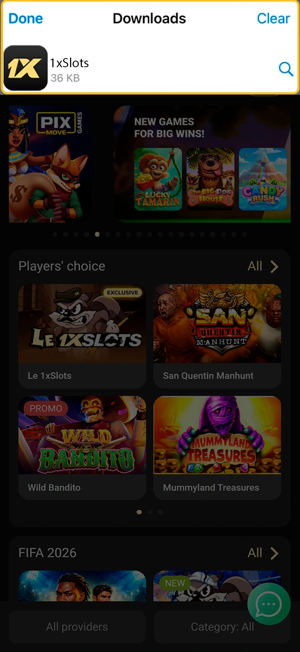 Install the downloaded 1xSlots APK securely on your device.