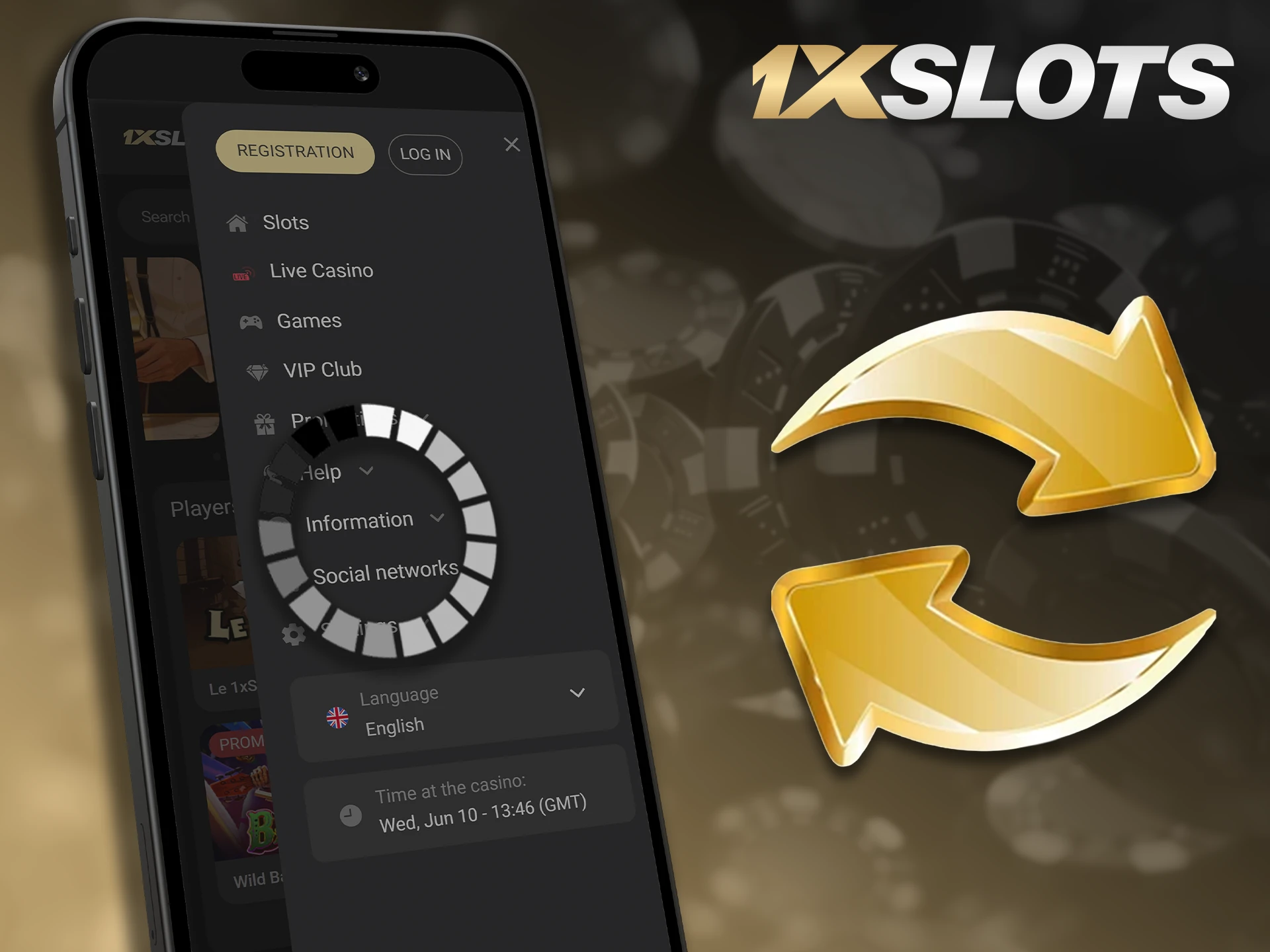 Update your 1xSlots app to the latest available version.