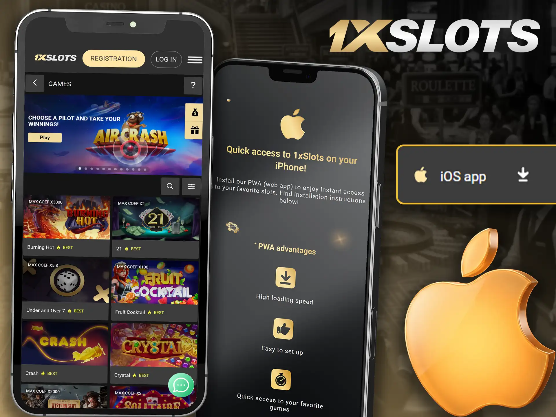 Experience the seamless 1xSlots platform on your iOS device.