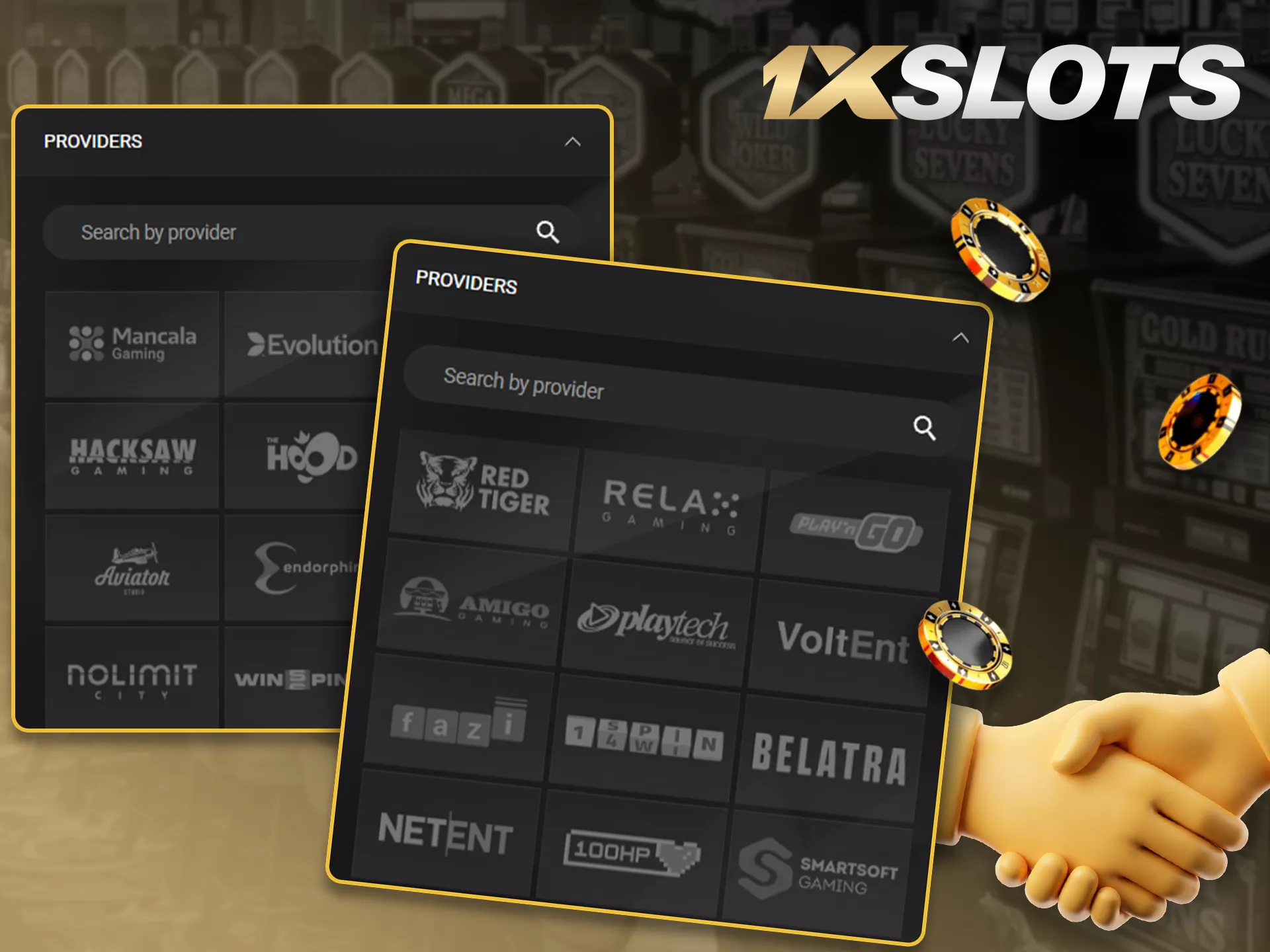 Discover top casino software providers featured on 1xSlots.