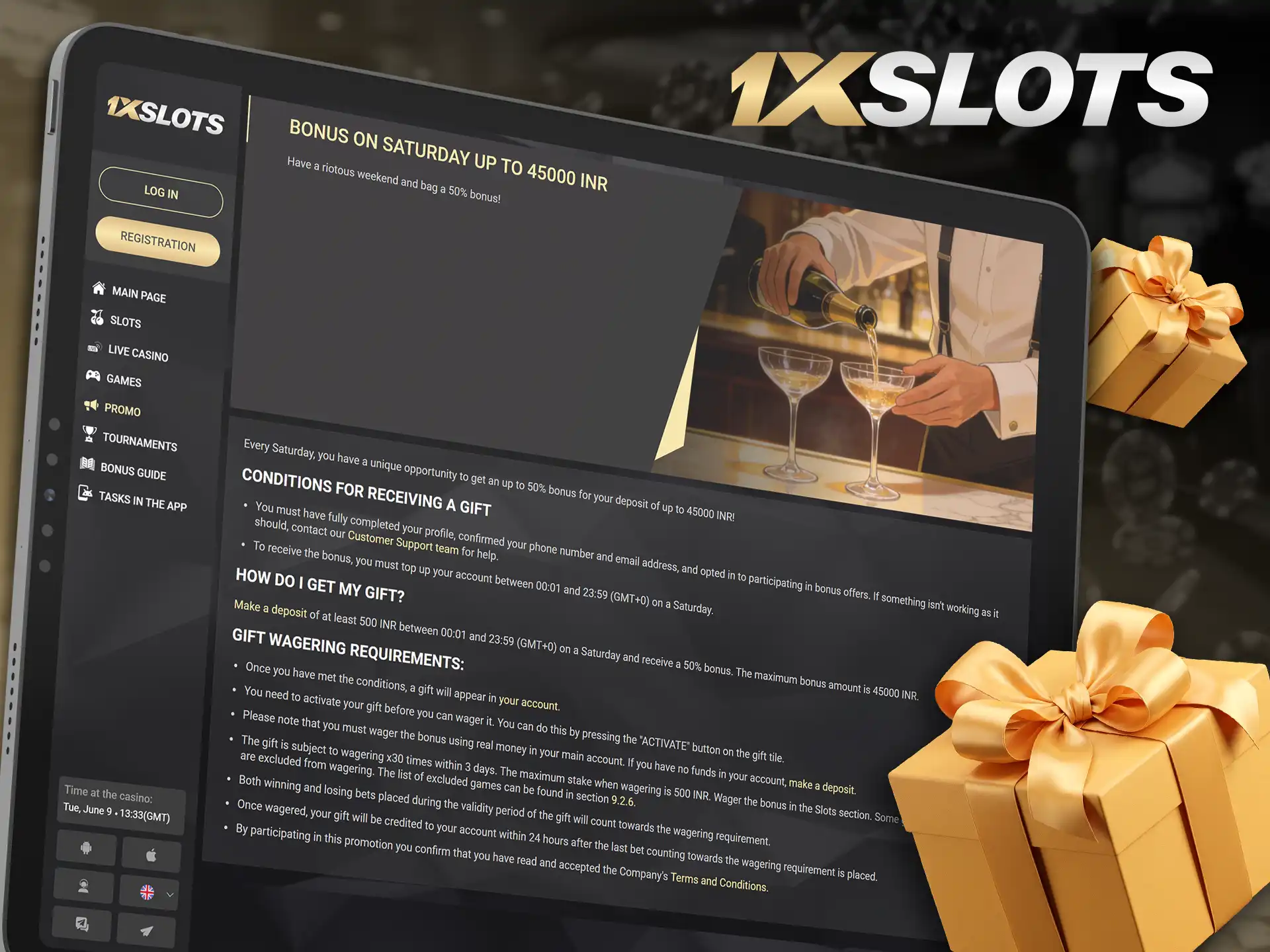 Claim your Saturday 50 percent bonus at 1xSlots.