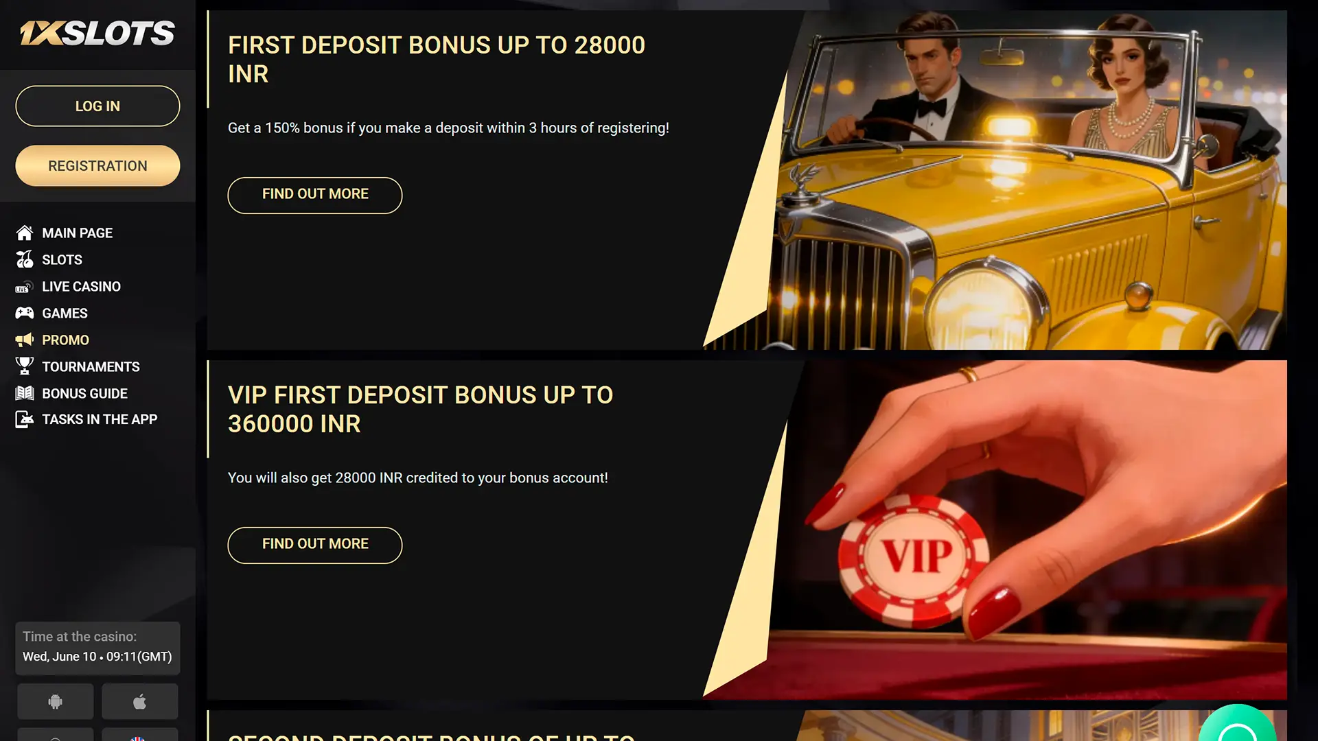 Find the best promotions on the 1xSlots bonuses page.