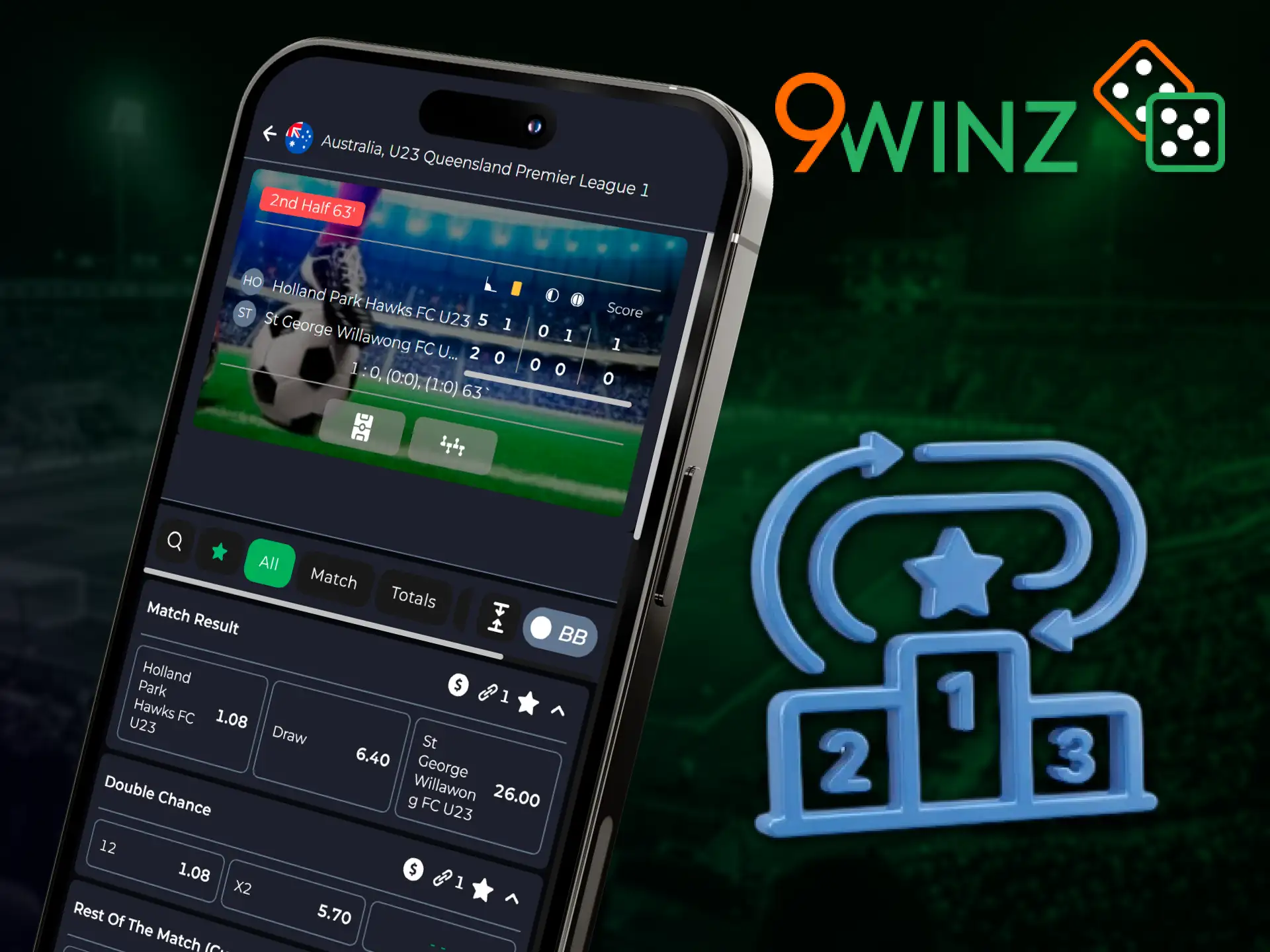 Explore the best 9winz app sport betting options with top odds.