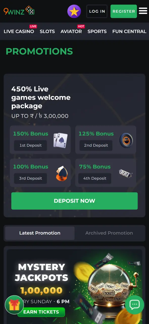 Activate exciting 9winz promotional offers to maximize your winning potential.
