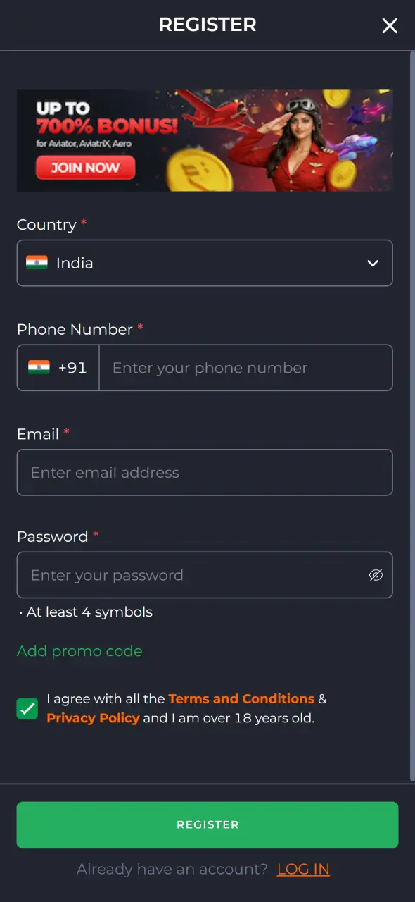 Complete the quick 9winz registration process to create your betting account.