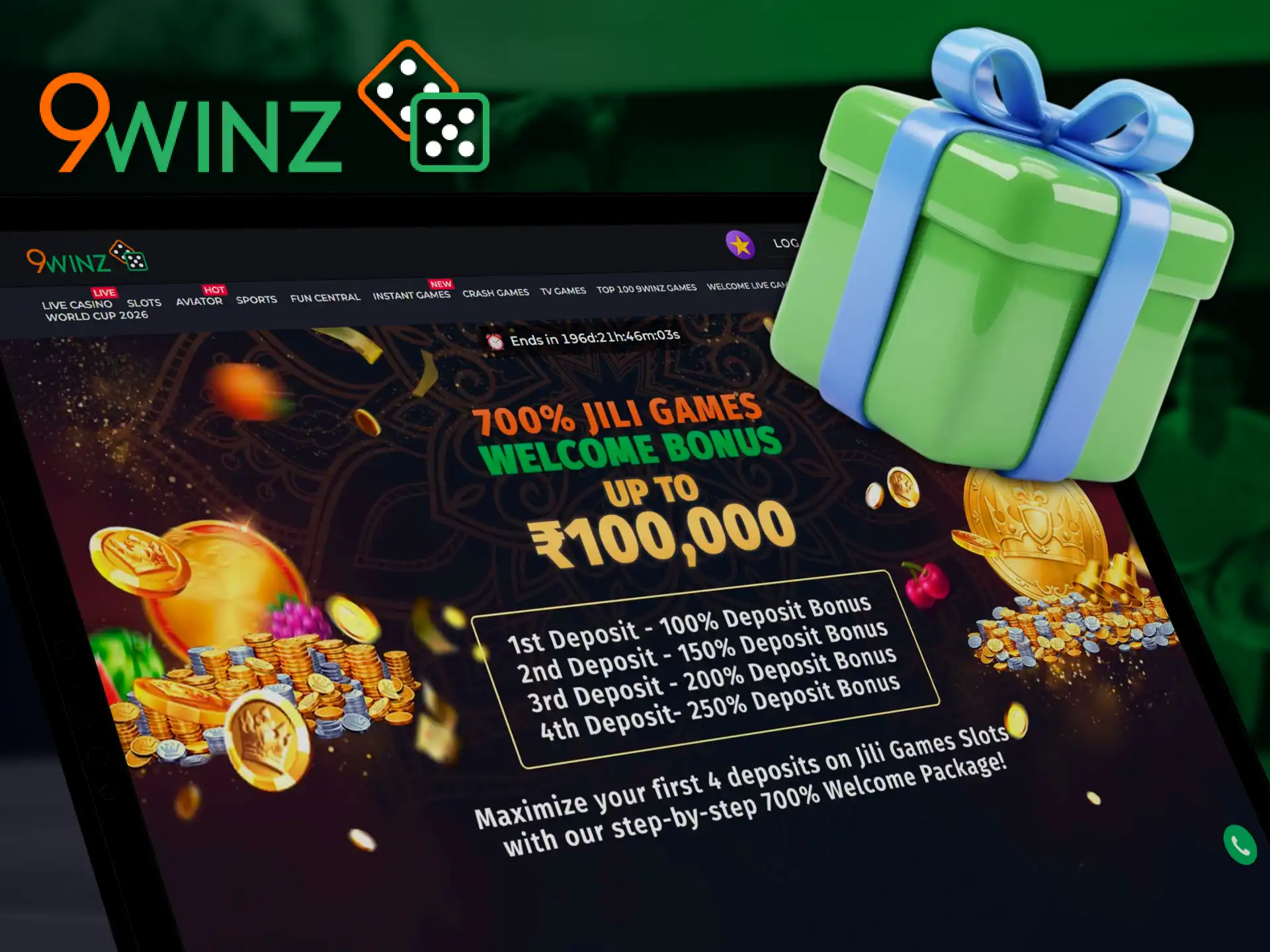 Claim the 9winz welcome bonus to try exciting Jili games now.