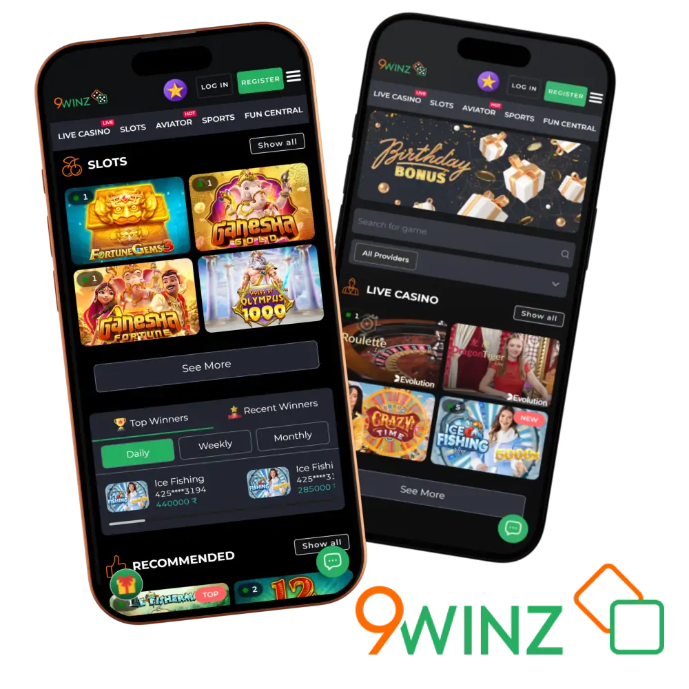 Download the latest version of the 9winz App for Android and iOS to start mobile betting.